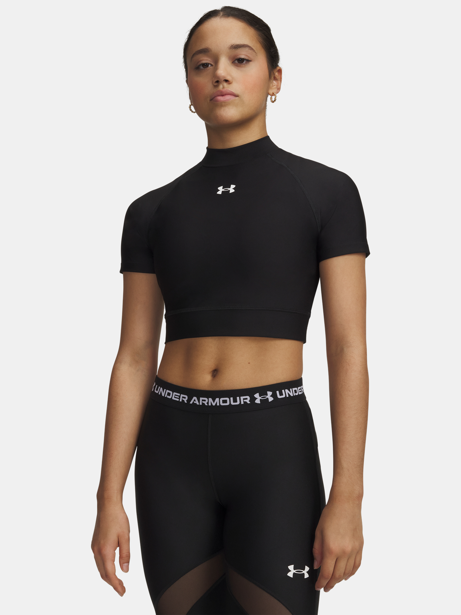 Тениска Under Armour HeatGear Crop Mock SS