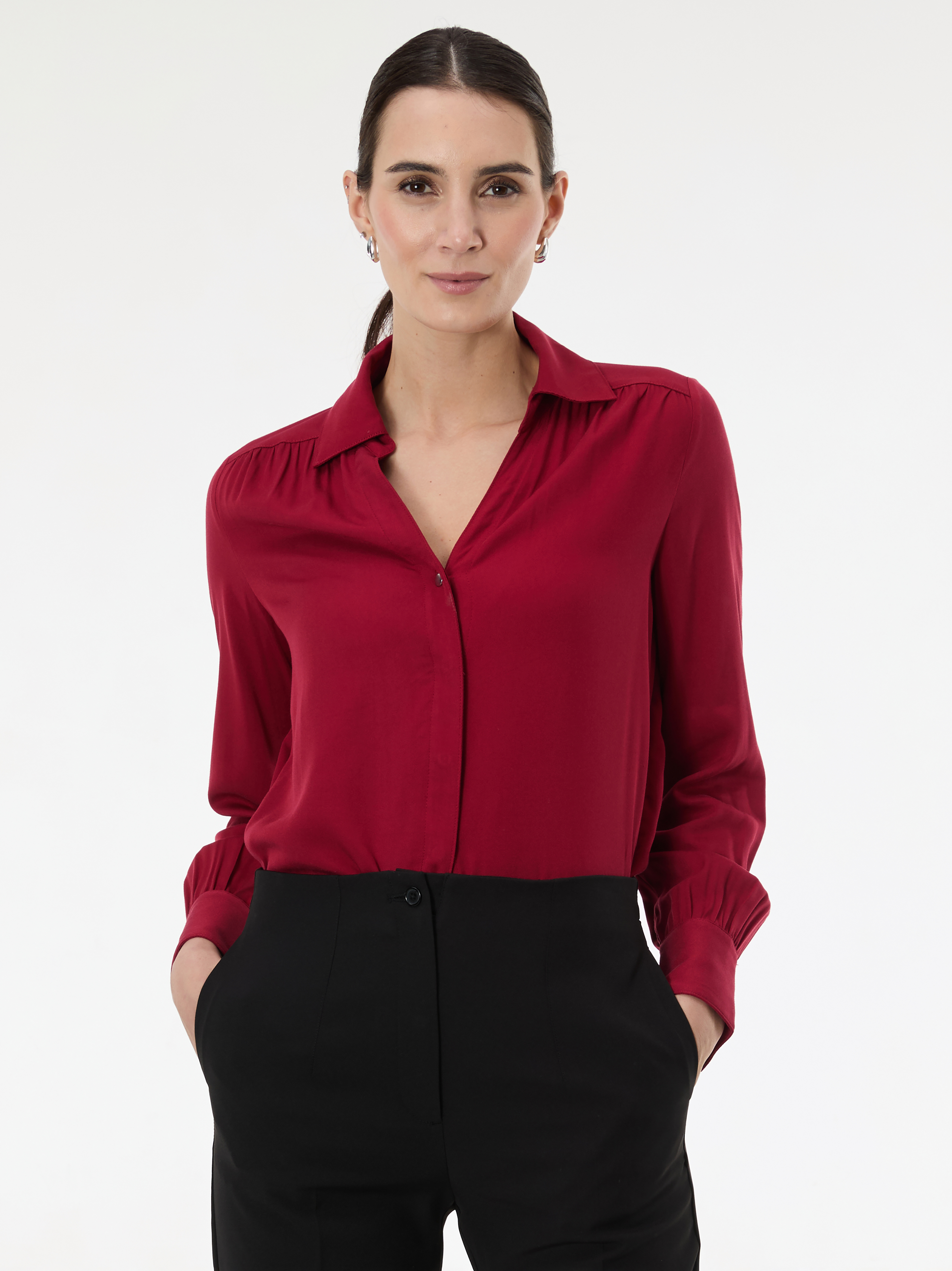 Бордо дамска блуза ORSAY