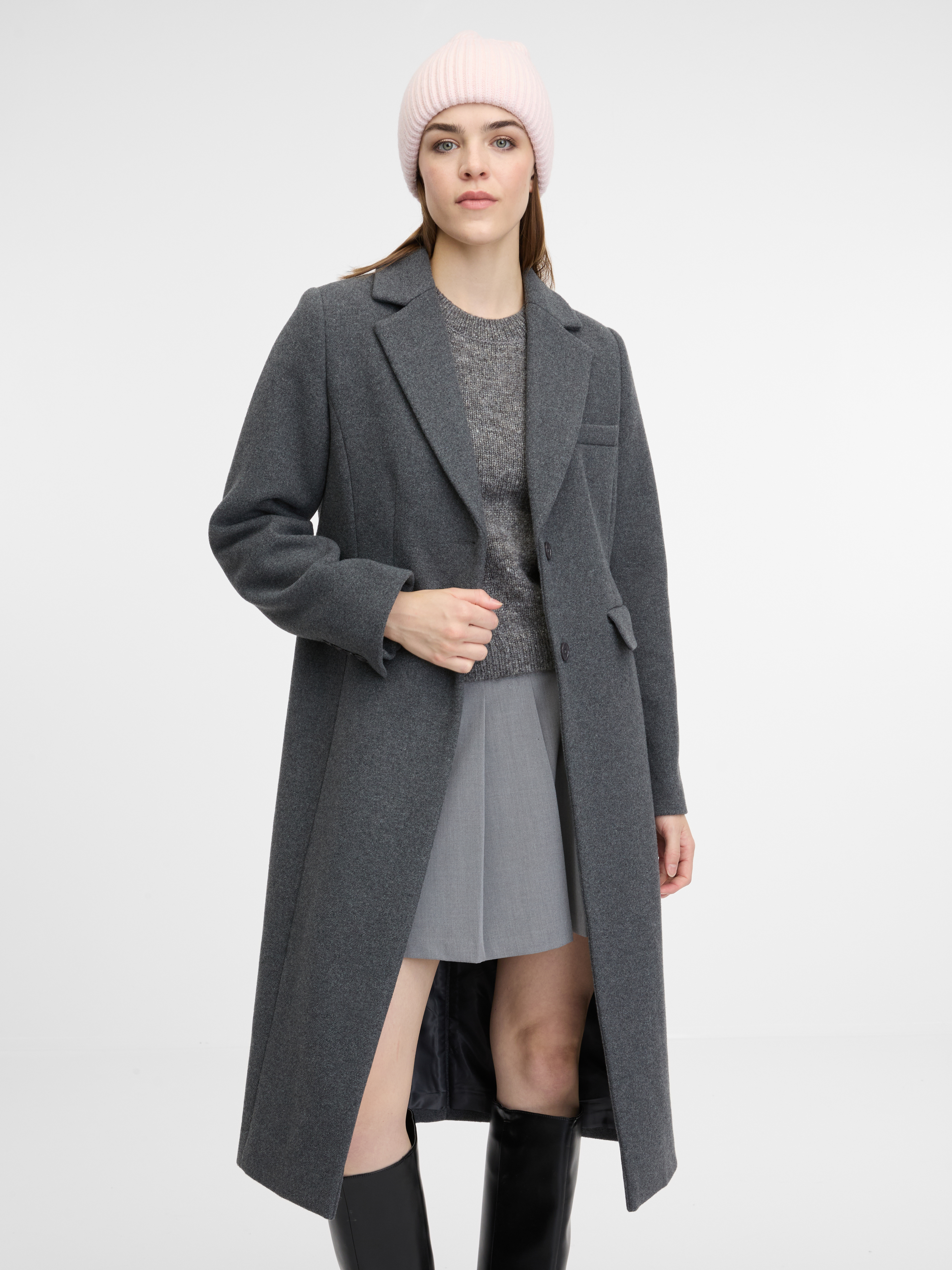 Grey womens coat ORSAY - Womens