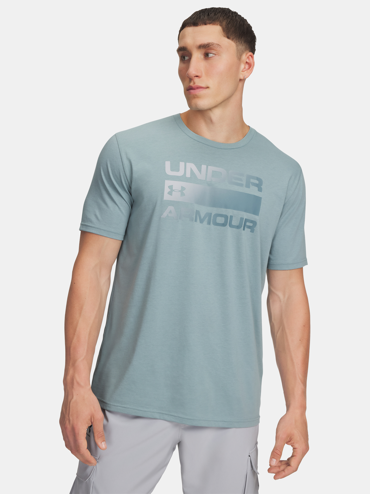 Men's Under Armour UA TEAM ISSUE WORDMARK SS-GRN - Men's T-Shirt
