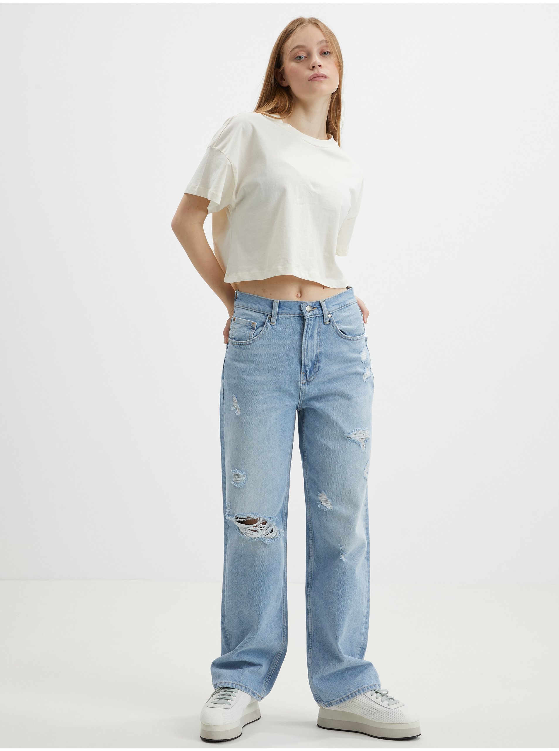 Straight fit pentru femei ONLY - albastru deschis
