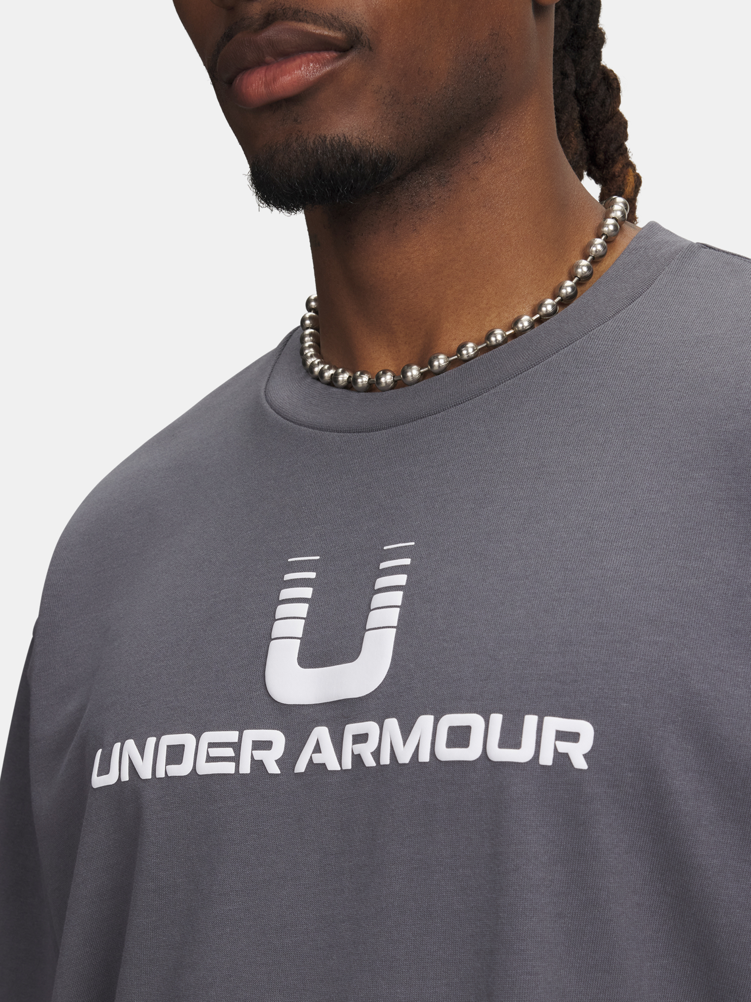 Men's T-shirt Under Armour UA HWT U LOGO SS-GRY - Men's
