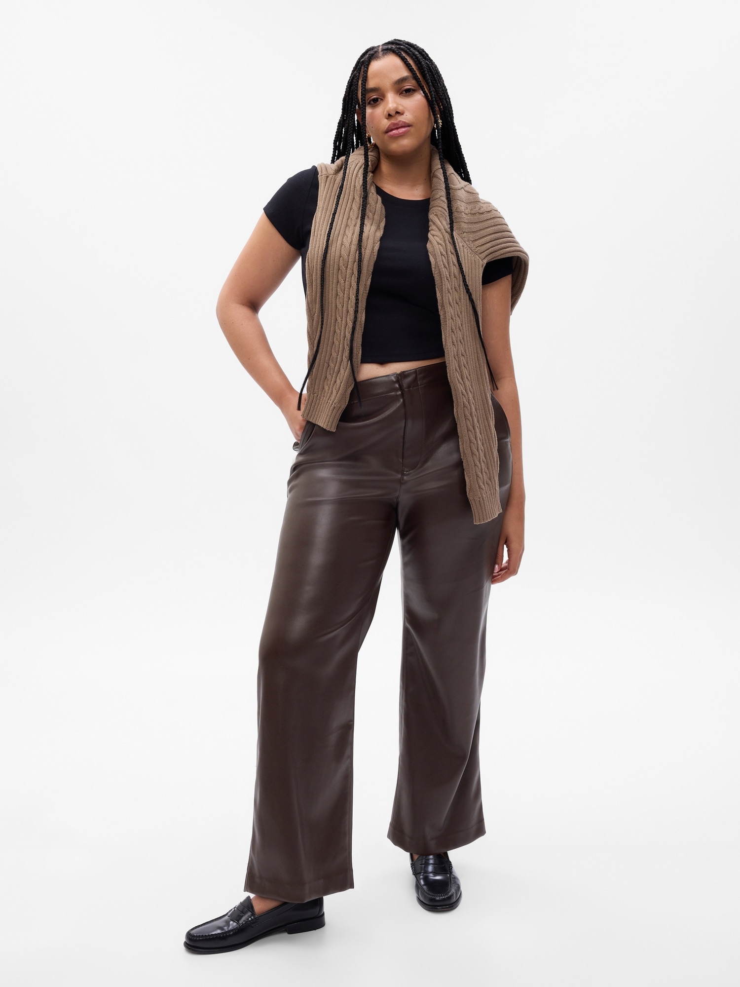 Pantaloni chino pentru femei GAP - maro