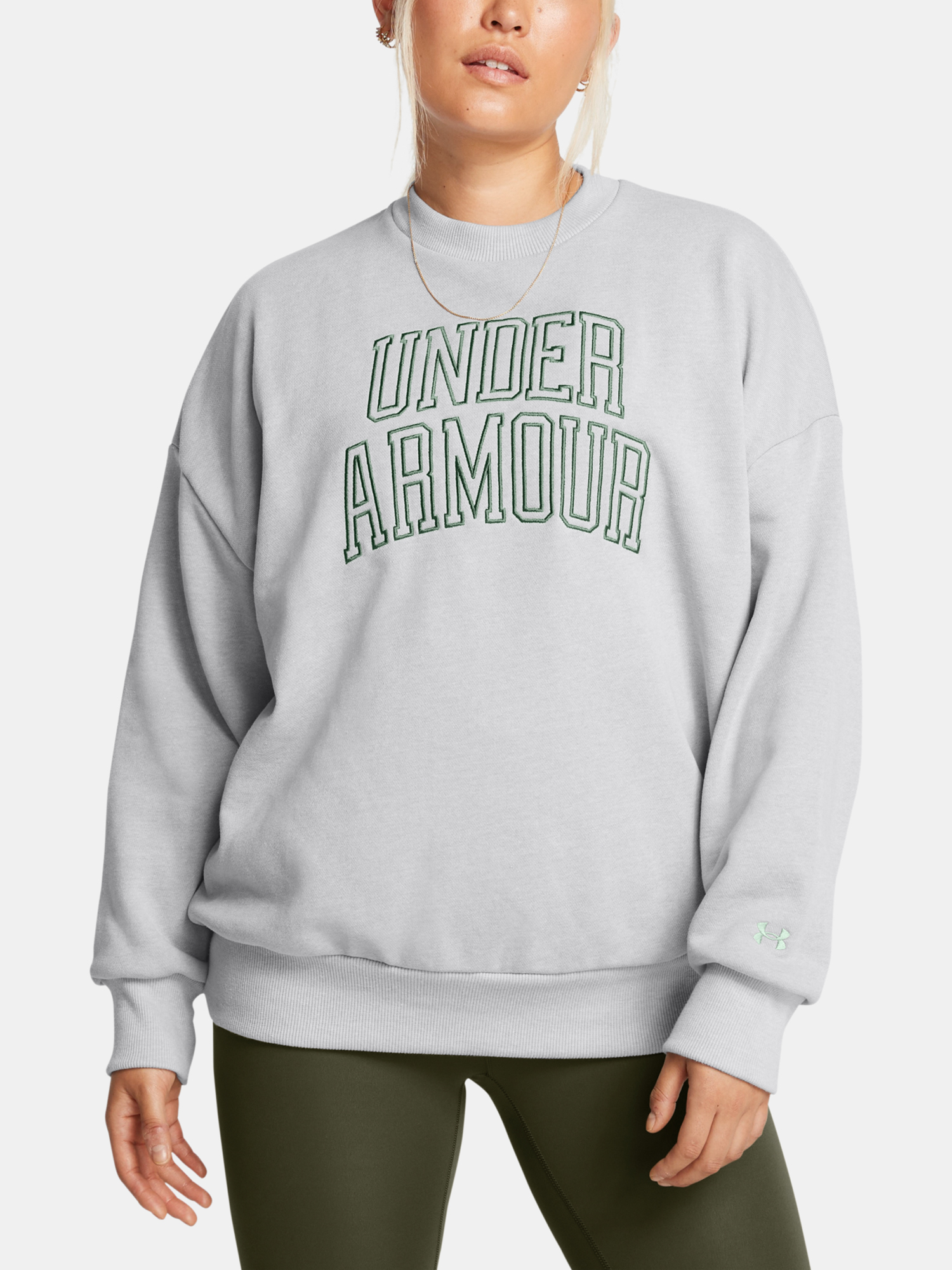 Under Armour Women's Sweatshirt UA Icon HWT Terry OS Crew - Women's