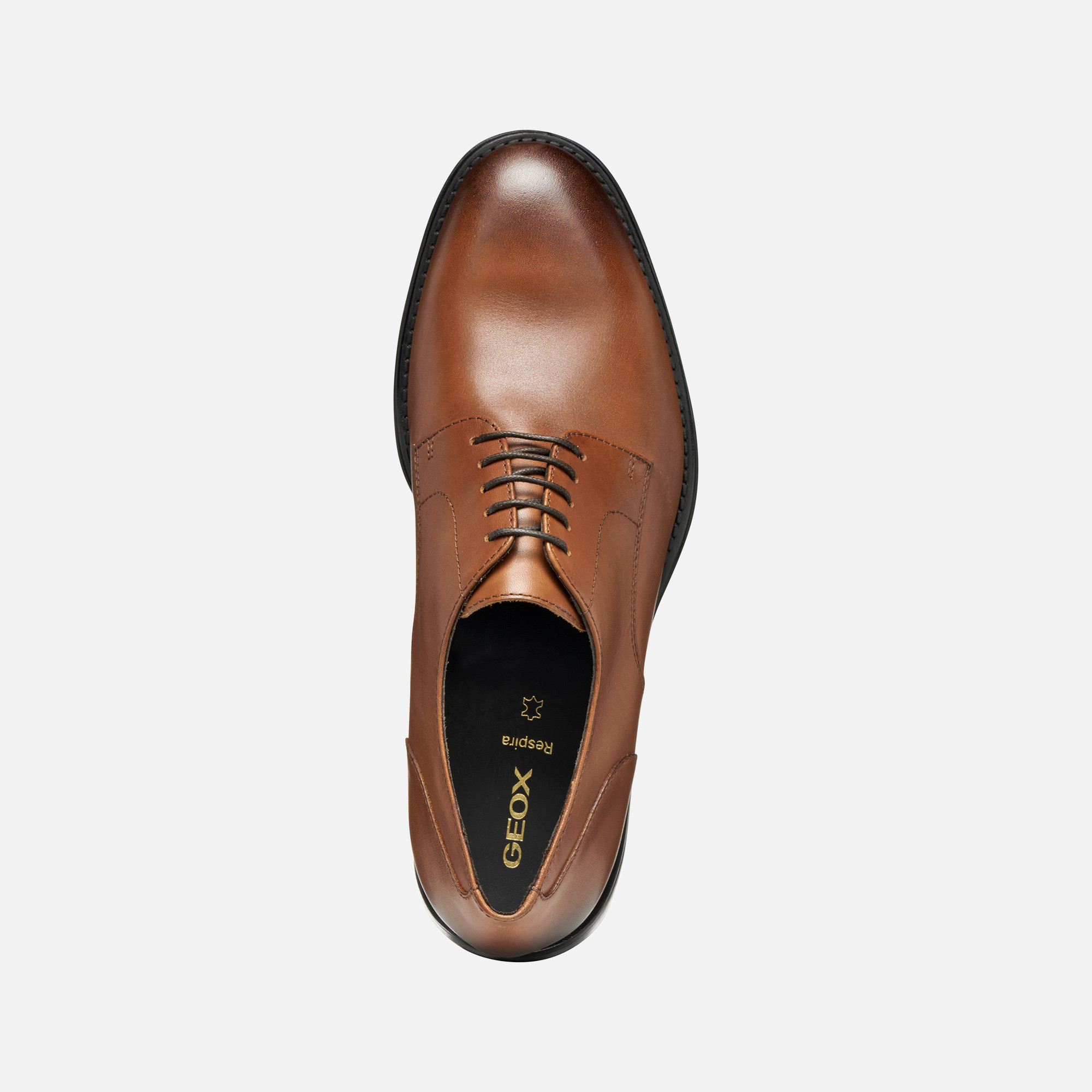 Light brown men's formal shoes Geox Barberigo - Men's