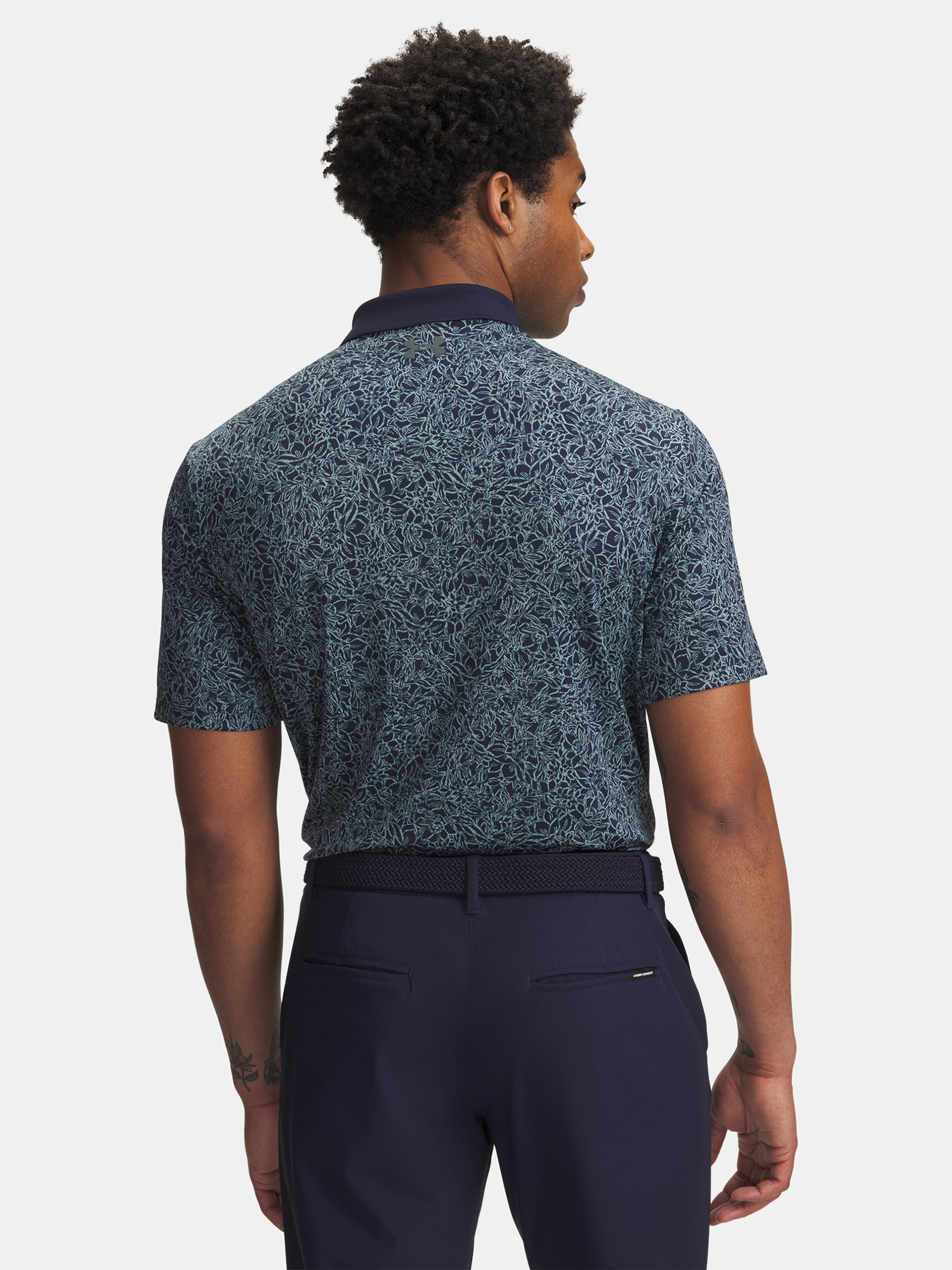 Men's T-shirt Under Armour UA Matchplay Printed Polo-BLU - Men's