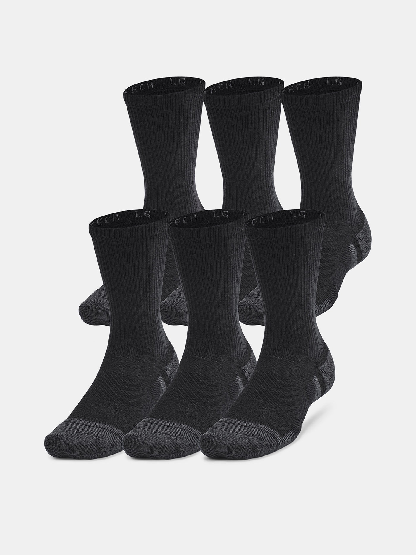 Under Armour Unisex Socks Unisex UA Perf Tech 6pk Crew - unisex