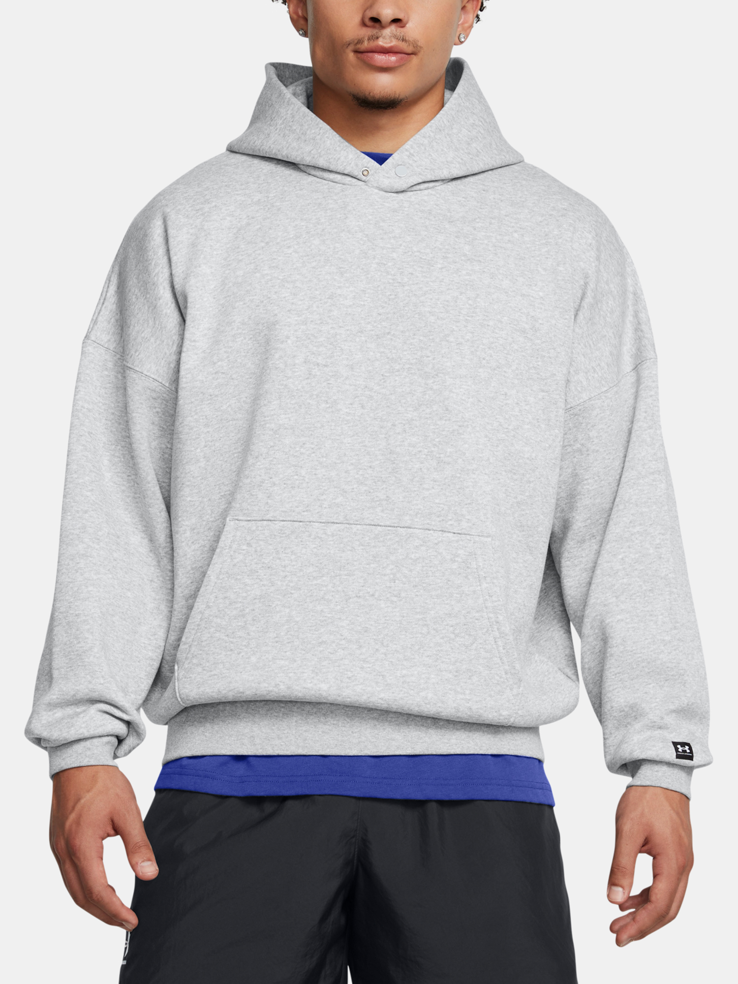 Men&#039;s sweatshirt Under Armour UA Icon Fleece OS Hood-GRY - Men&#039;s