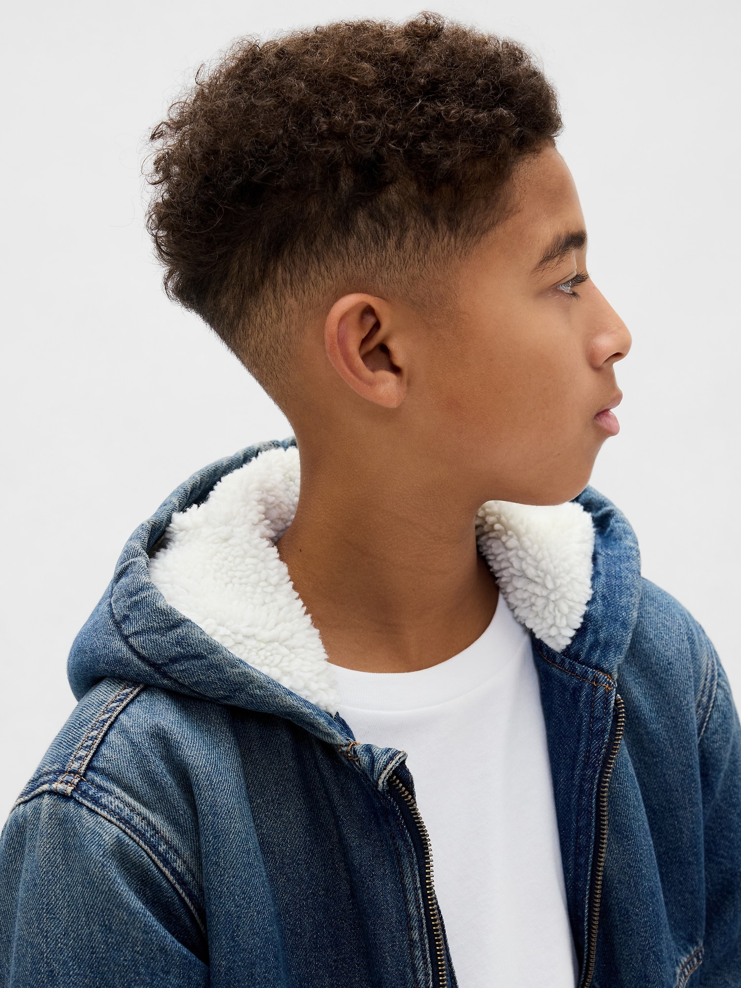GAP Children&#039;s Insulated Sherpa Denim Jacket - Boys