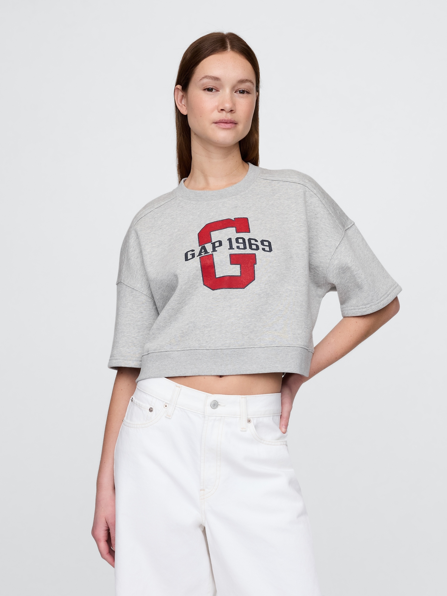GAP Oversize crop sweatshirt VintageSoft Americana - Womens