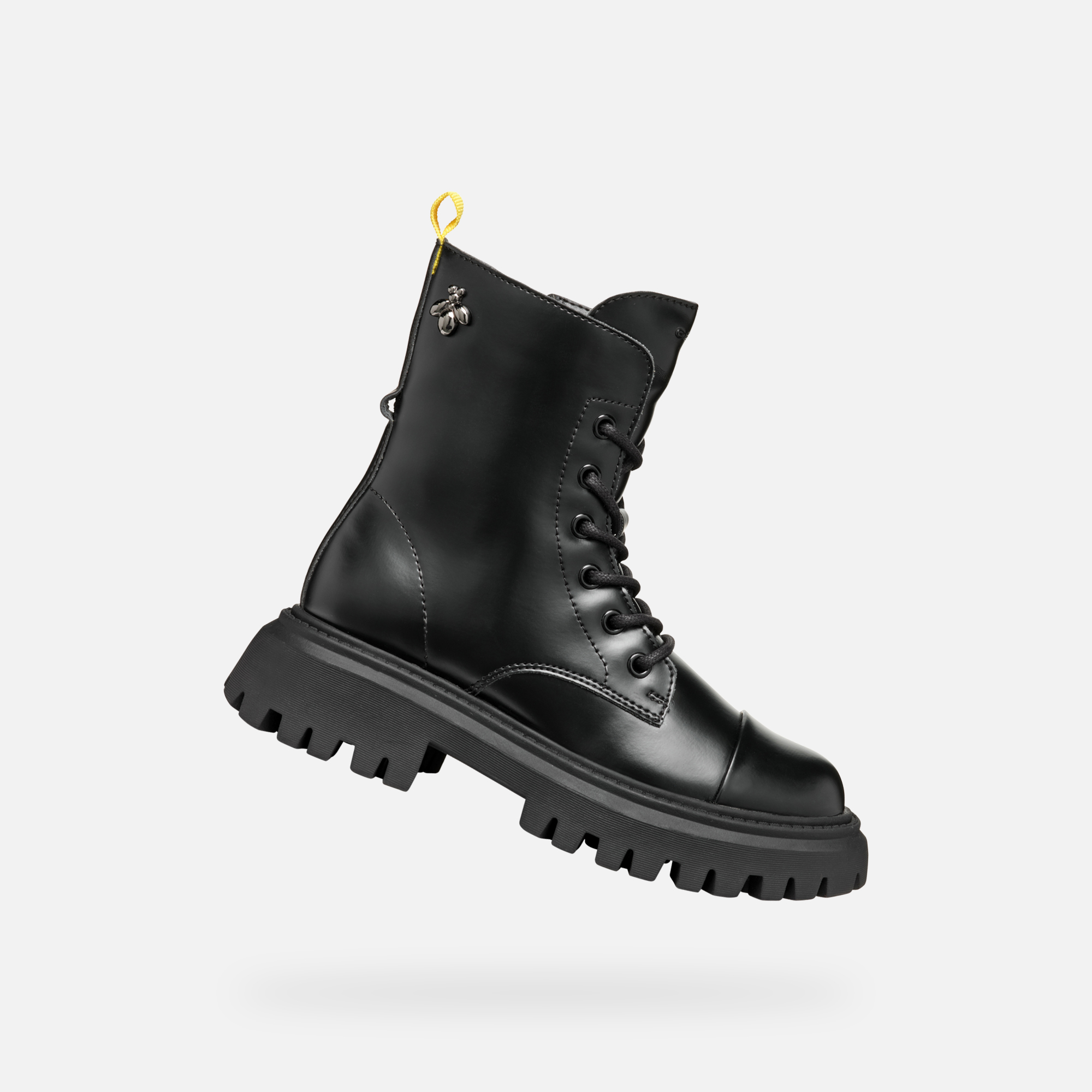 Black Girls Ankle Boots Geox Maquinnerns Girl - Girls