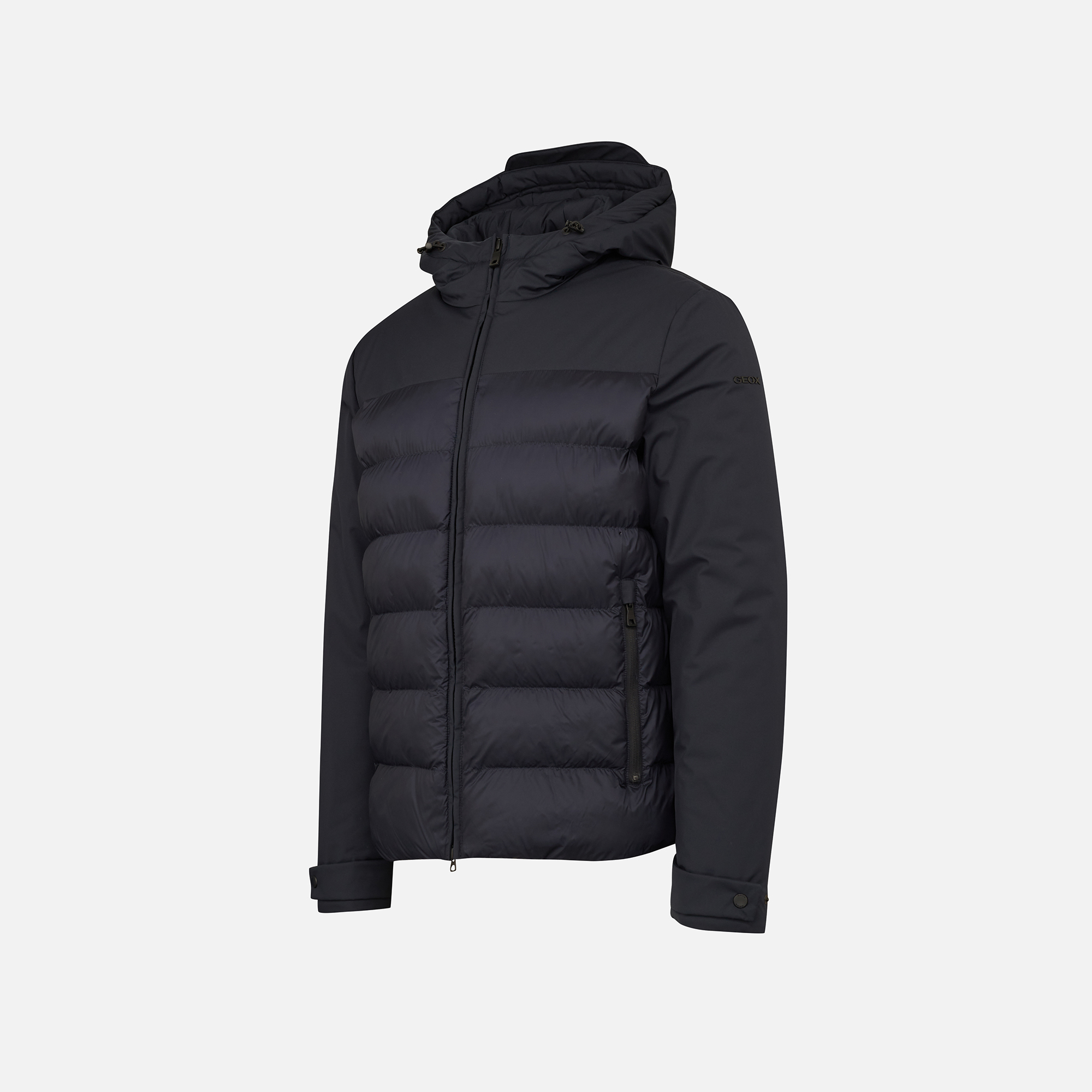 Black men's down jacket Geox Sapienza - Men's