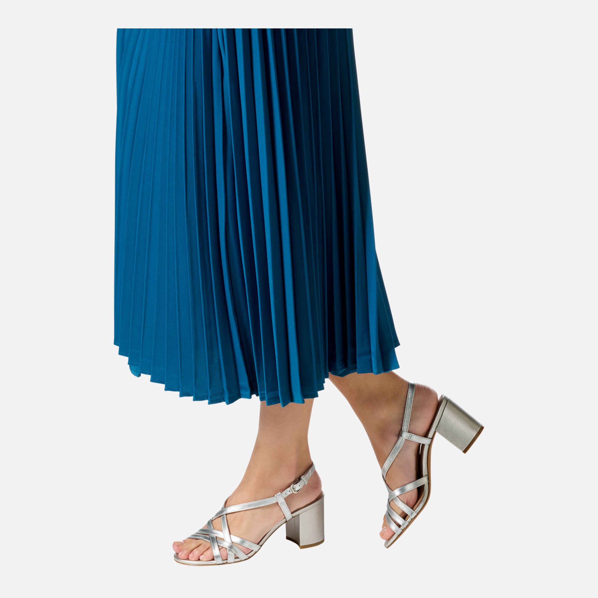 Silver women's sandals Geox Virnilisa 65 S - Women's