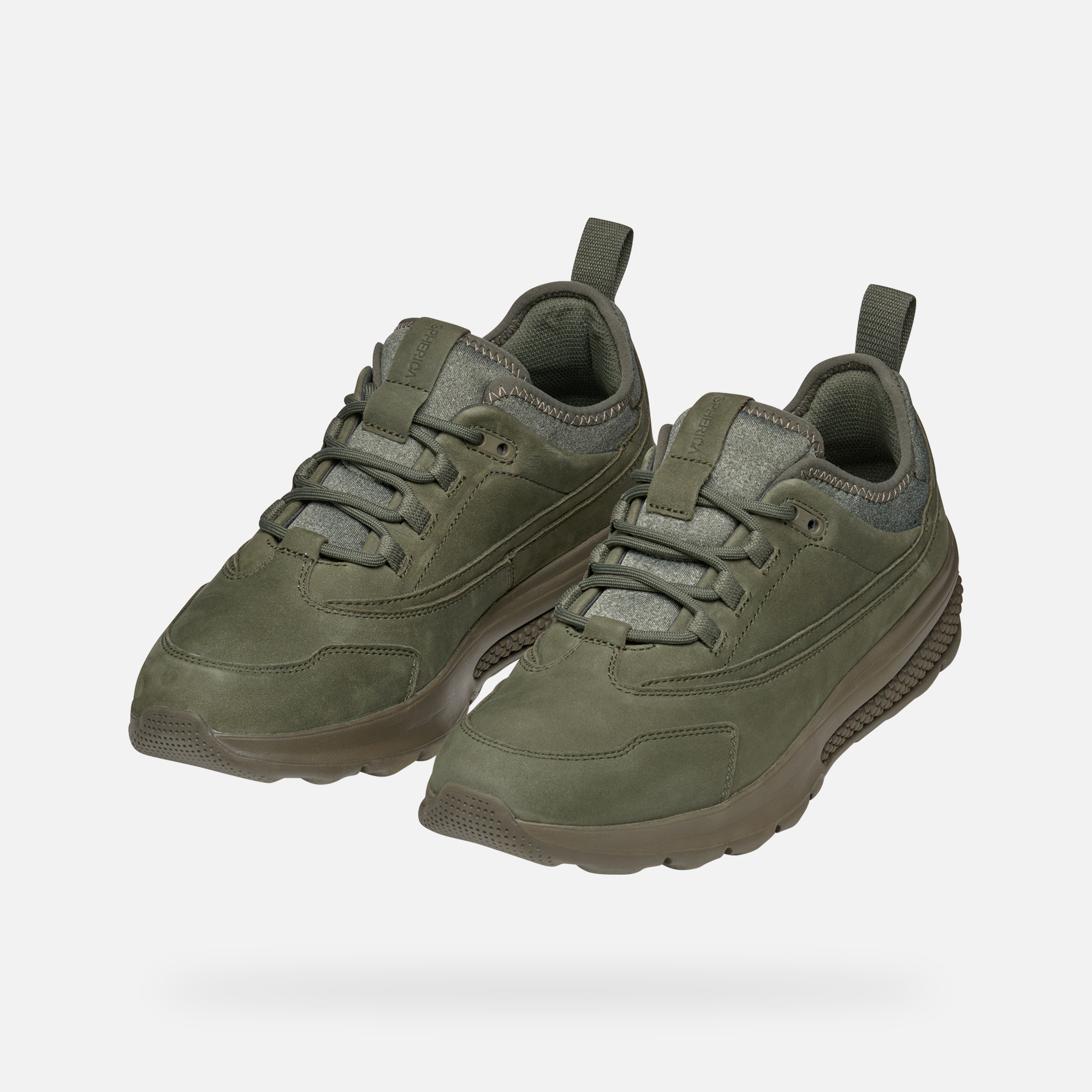 Khaki men's sneakers Geox Spherica Actif - Men's