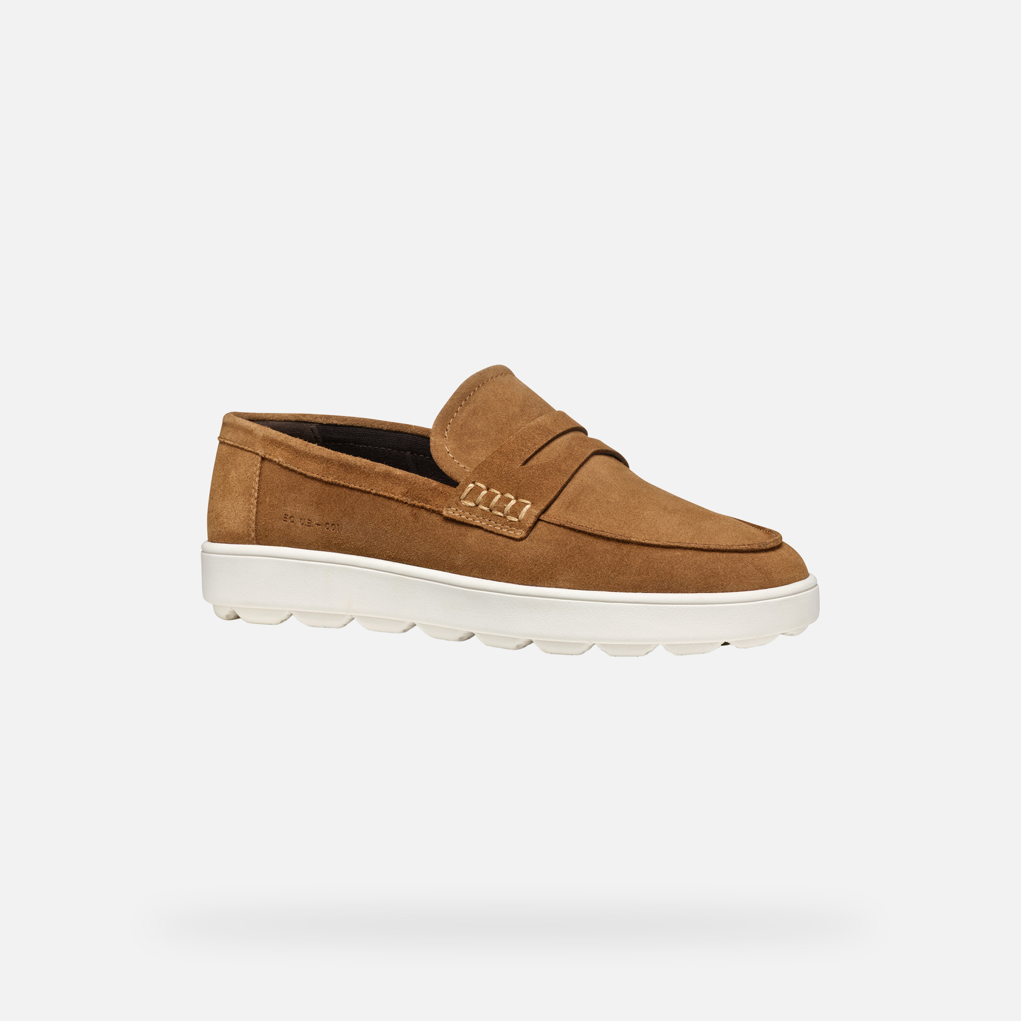 Light brown men&#039;s moccasins Geox Spherica ECUB-1 - Men&#039;s