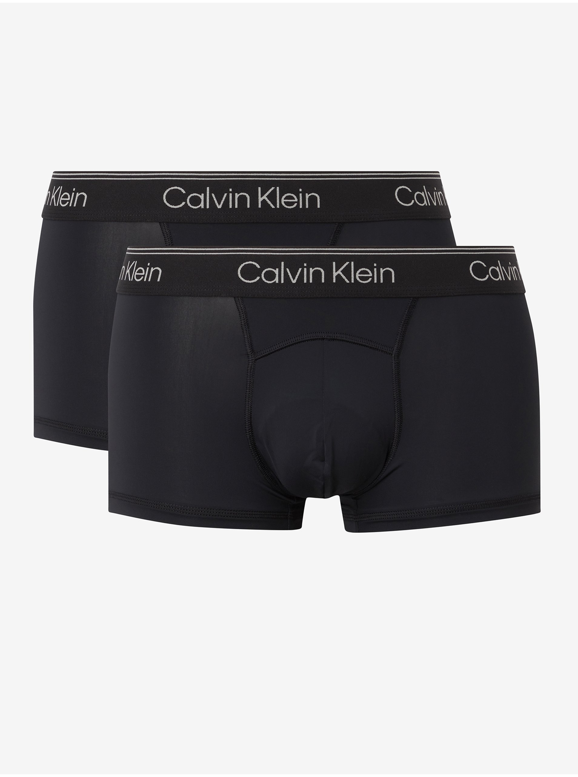 Levně Calvin Klein Sada dvou černých boxerek v černé barvě s elastickým lemem 2PK C - Pánské