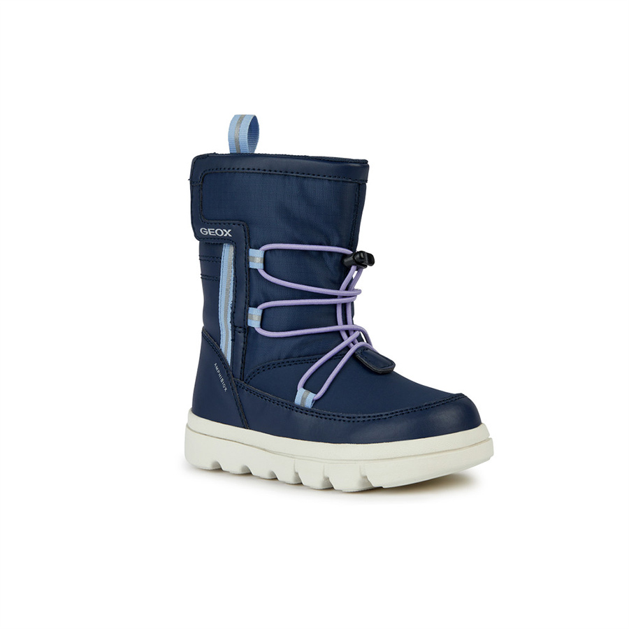 Dark Blue Girls Ankle Boots Geox Willaboom Abx - Girls
