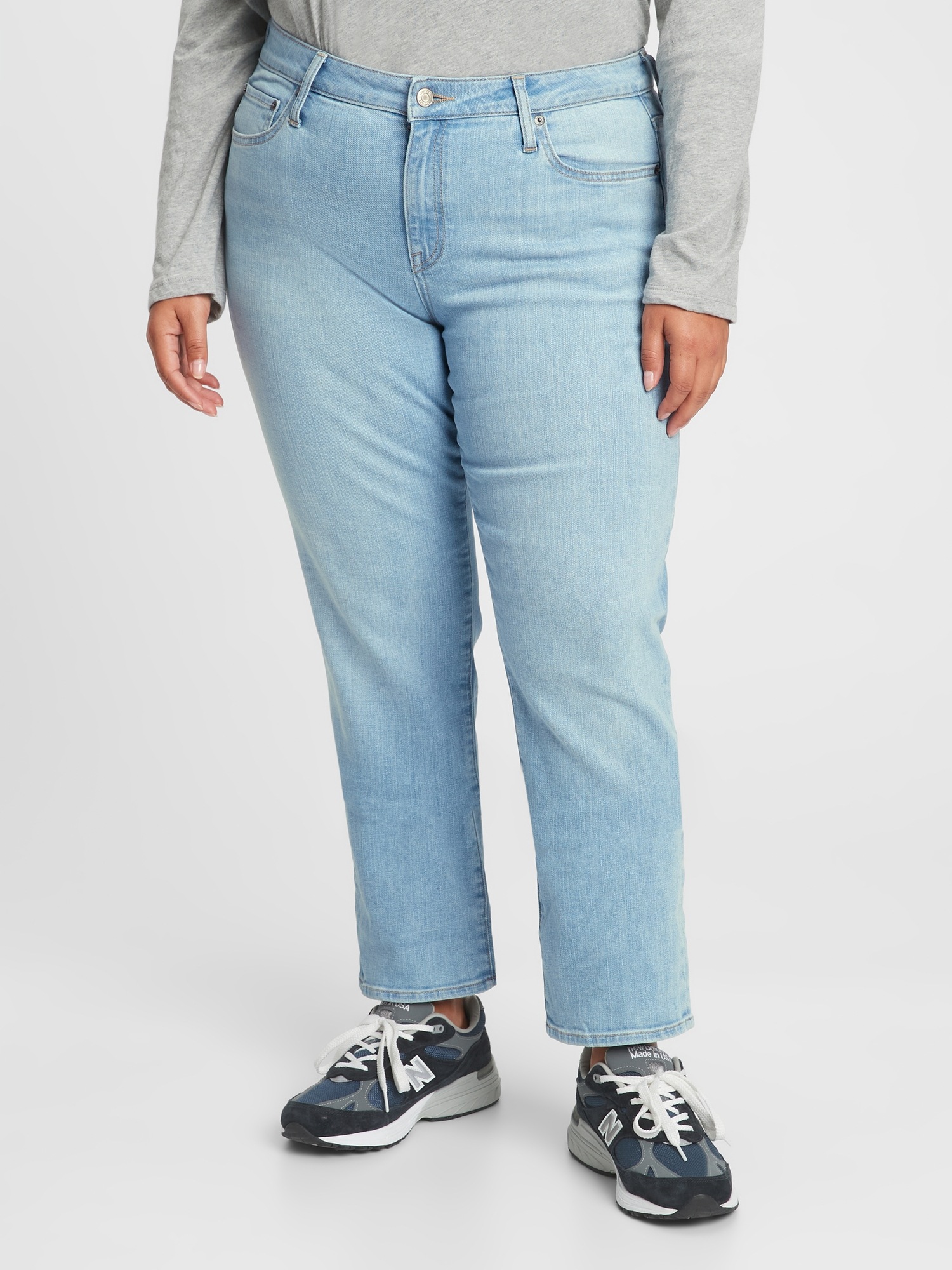 Straight fit pentru femei GAP - albastru deschis
