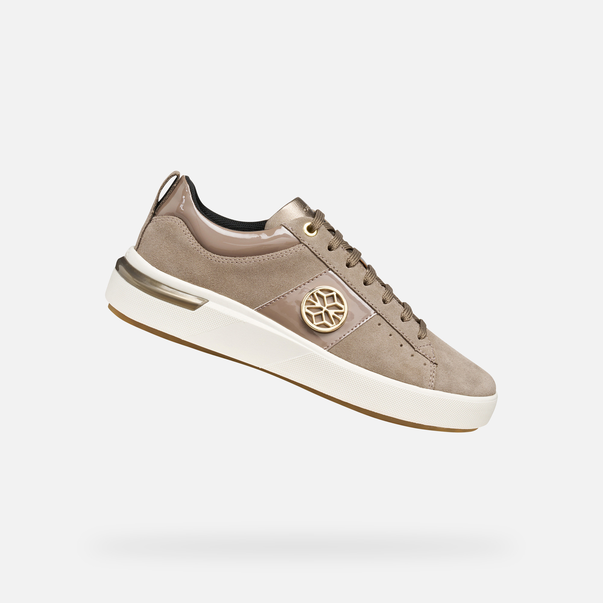 Beige womens sneakers Geox Dalyla - Womens