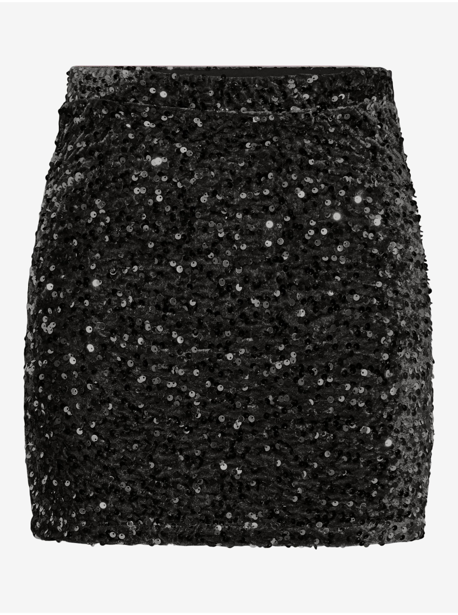 Women's Black Sequin Skirt Pieces Kam - Women