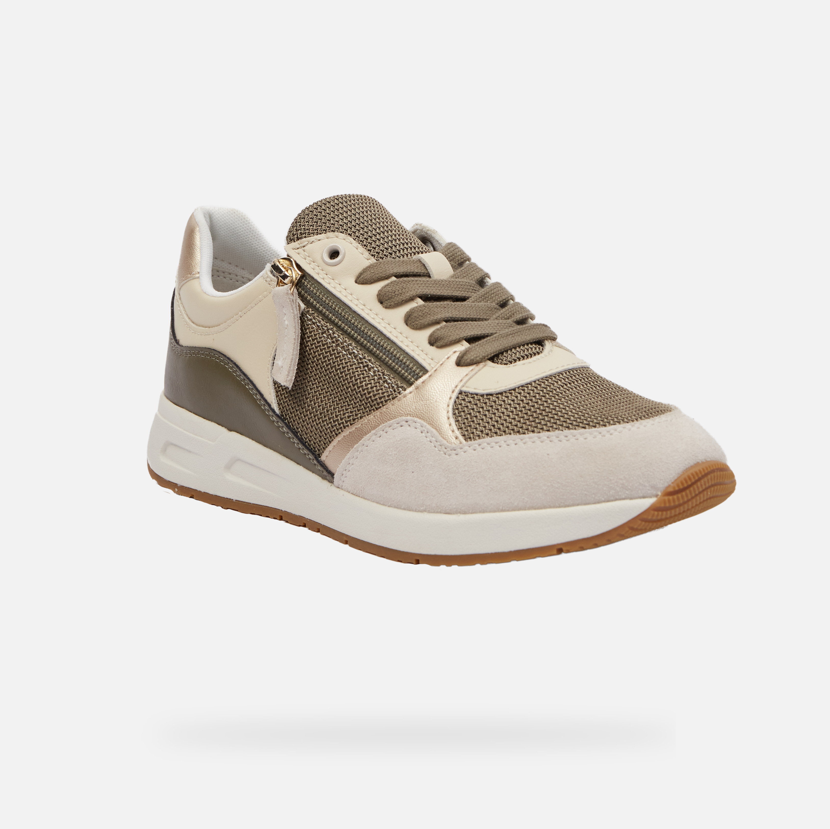 Light green women's sneakers Geox Bulmya - Women's