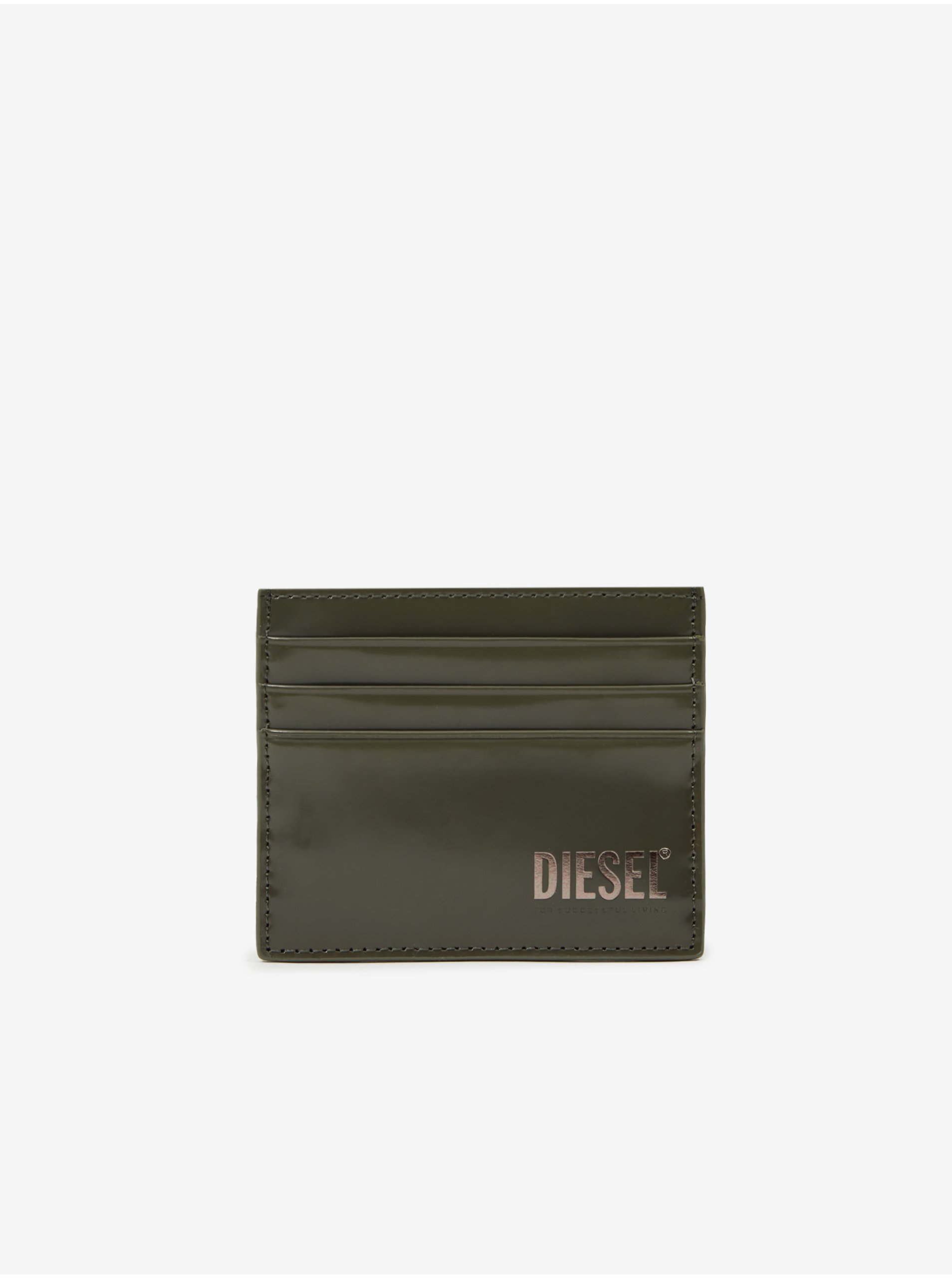 Khaki Men's Leather Card Case Diesel - Mens
