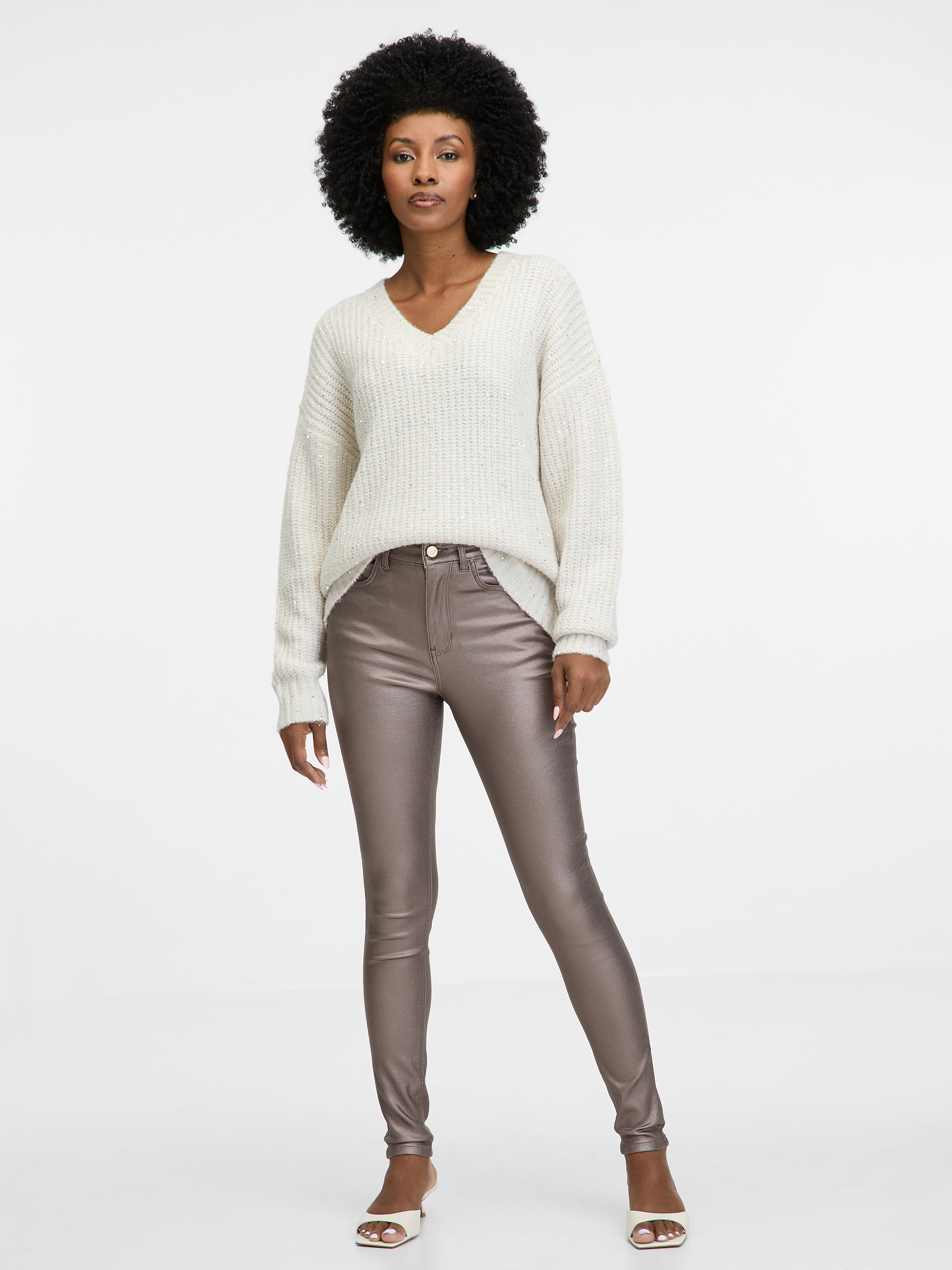 Beige women's skinny fit jeans ORSAY - Women's