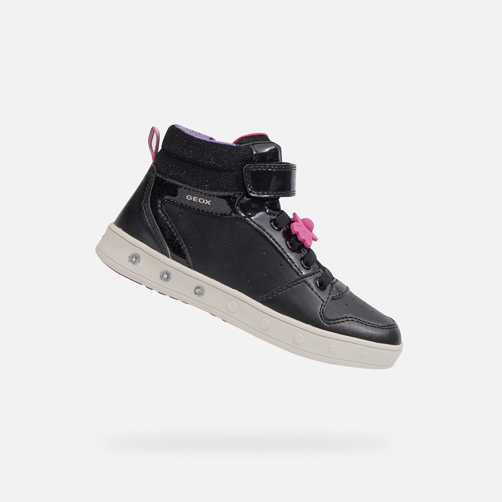 Black Girls Geox Skylin Sneakers - Girls