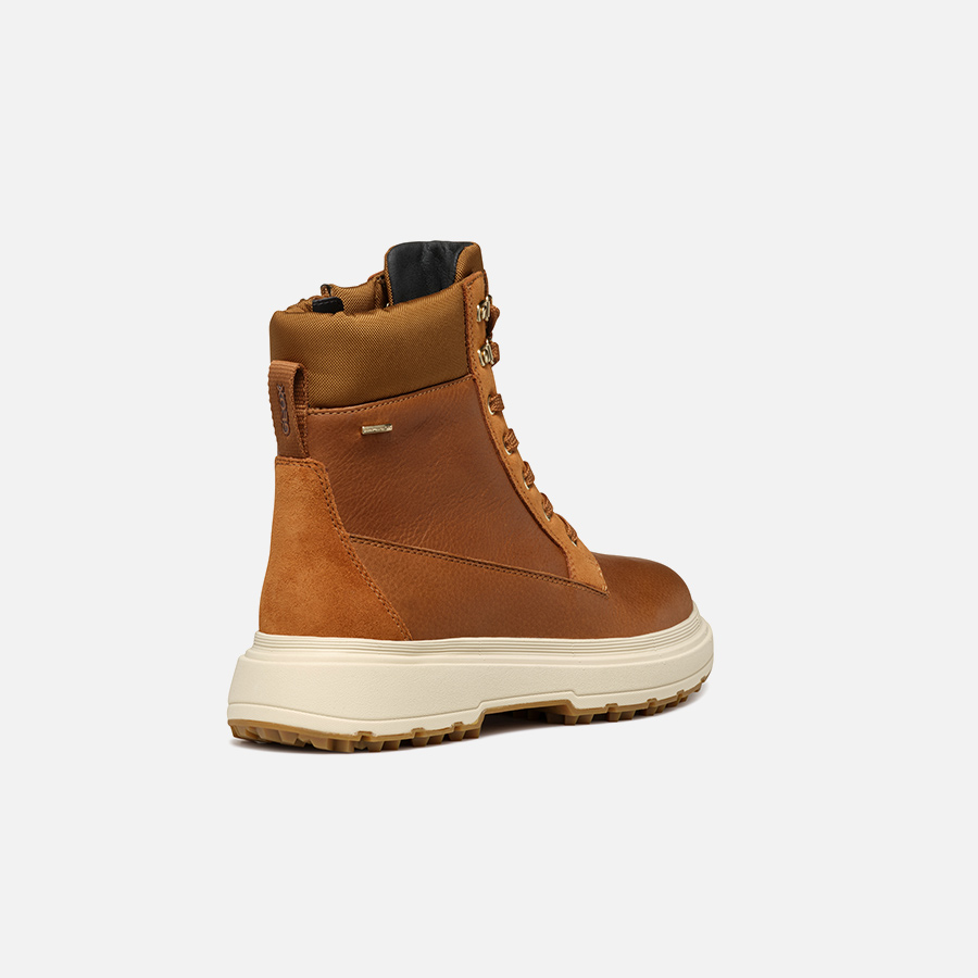 Brown women's ankle boots Geox Lamide+Grip ABX - Women's