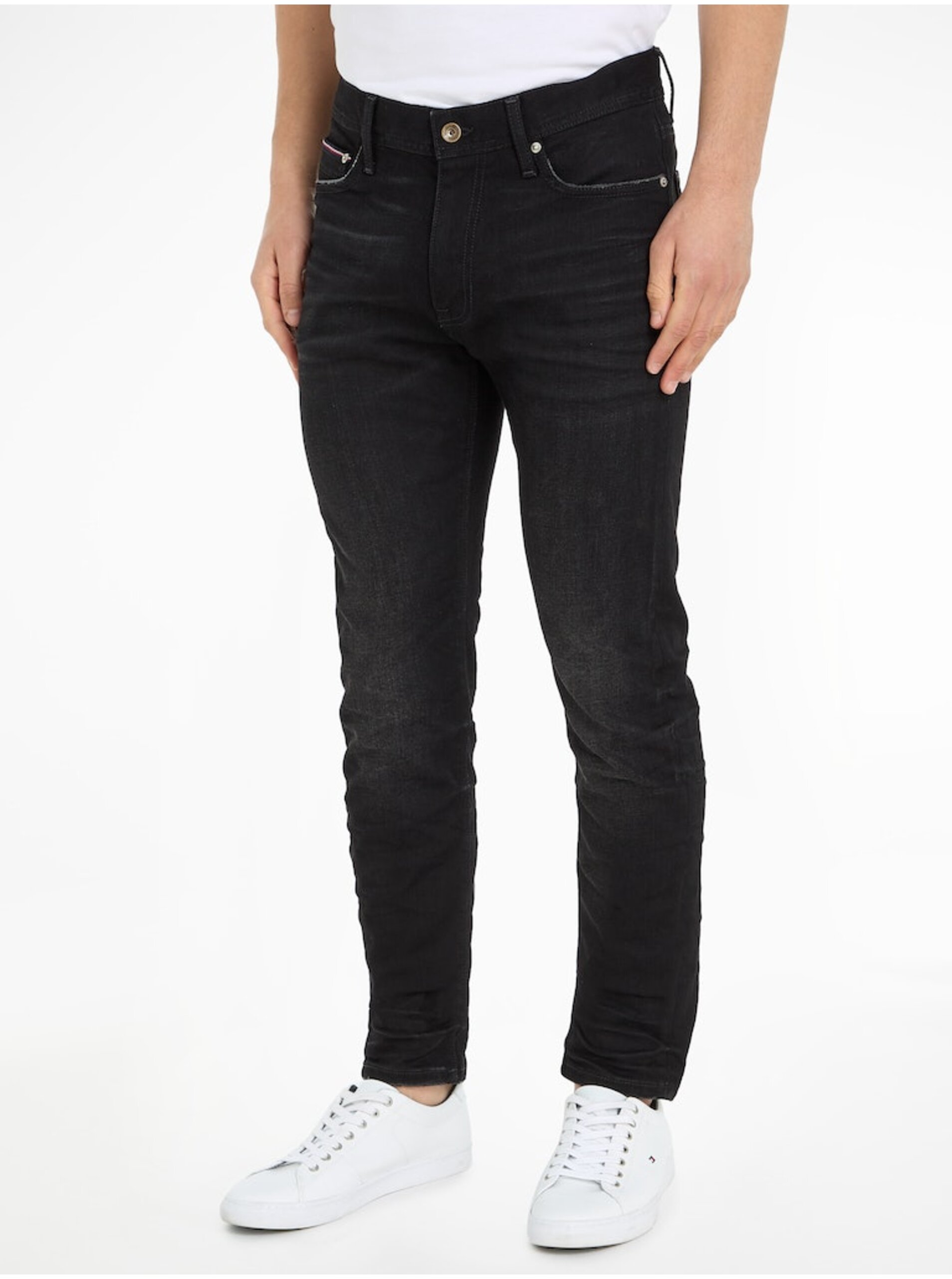 Black Men's Slim Fit Jeans Tommy Hilfiger Slim Bleecker - Men's