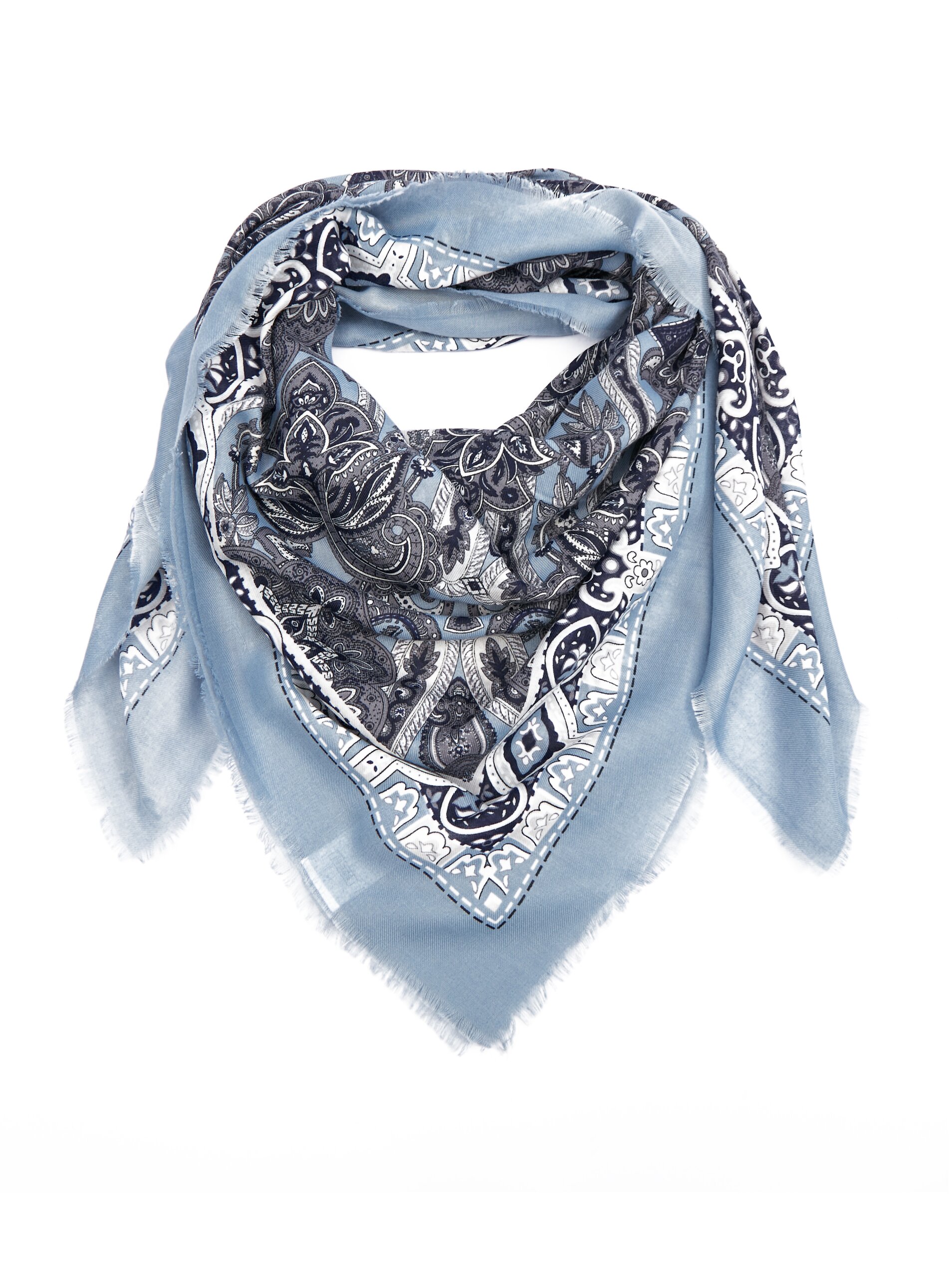 Modrý dámský vzorovaný šátek ORSAY