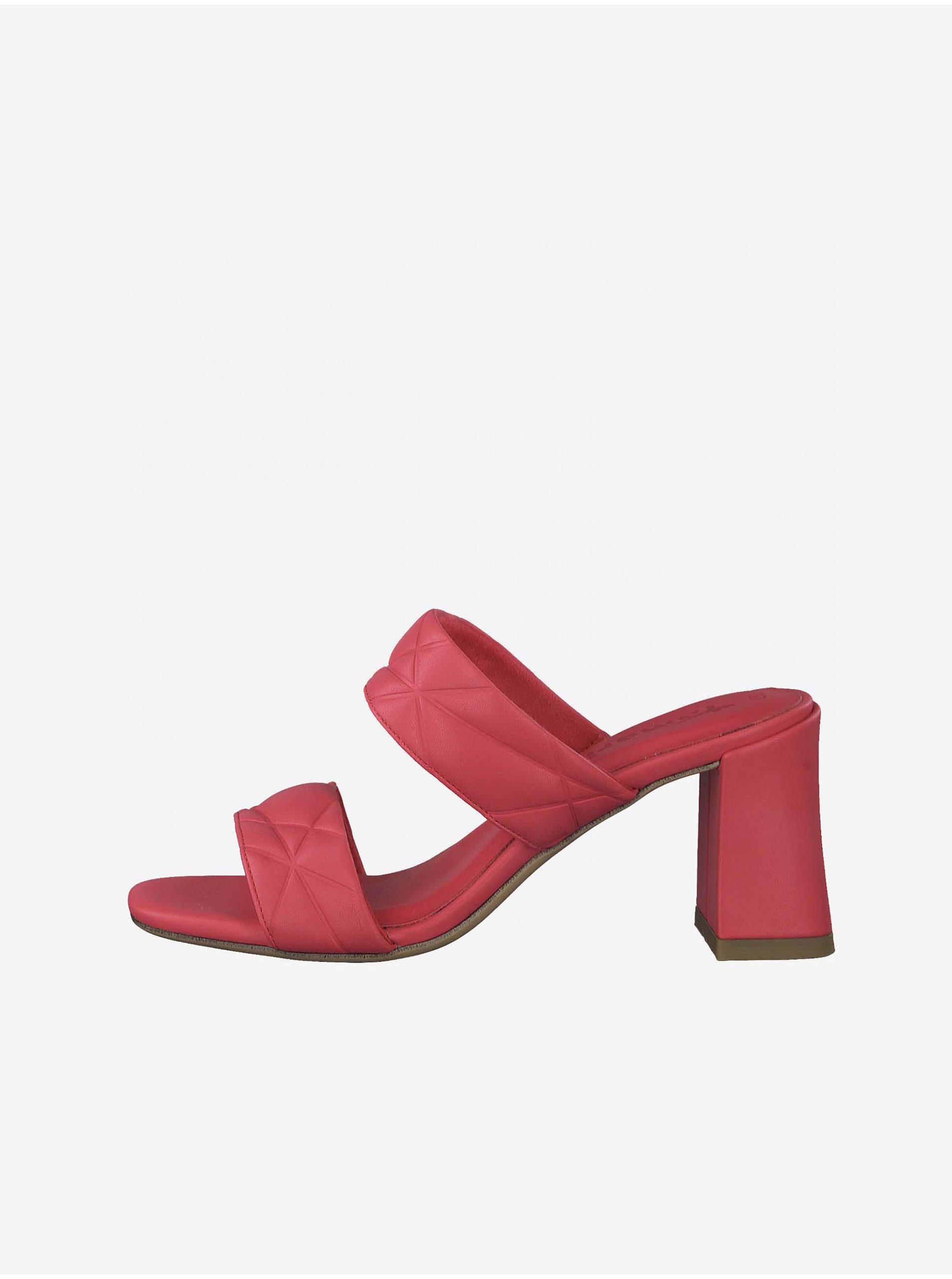 Dark pink heeled slippers Tamaris - Ladies