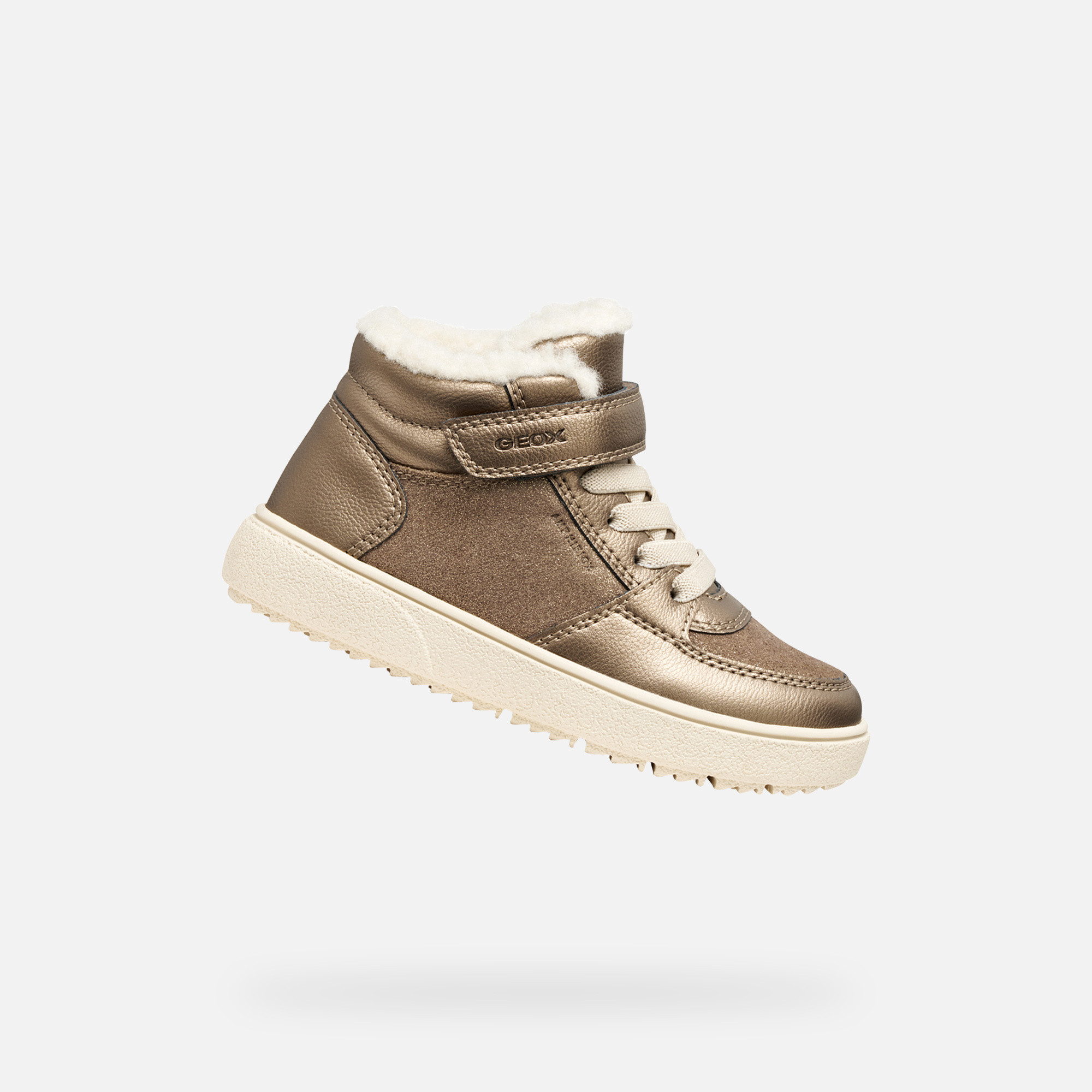 Gold Girls Sneakers Geox Theleven AB - Girls