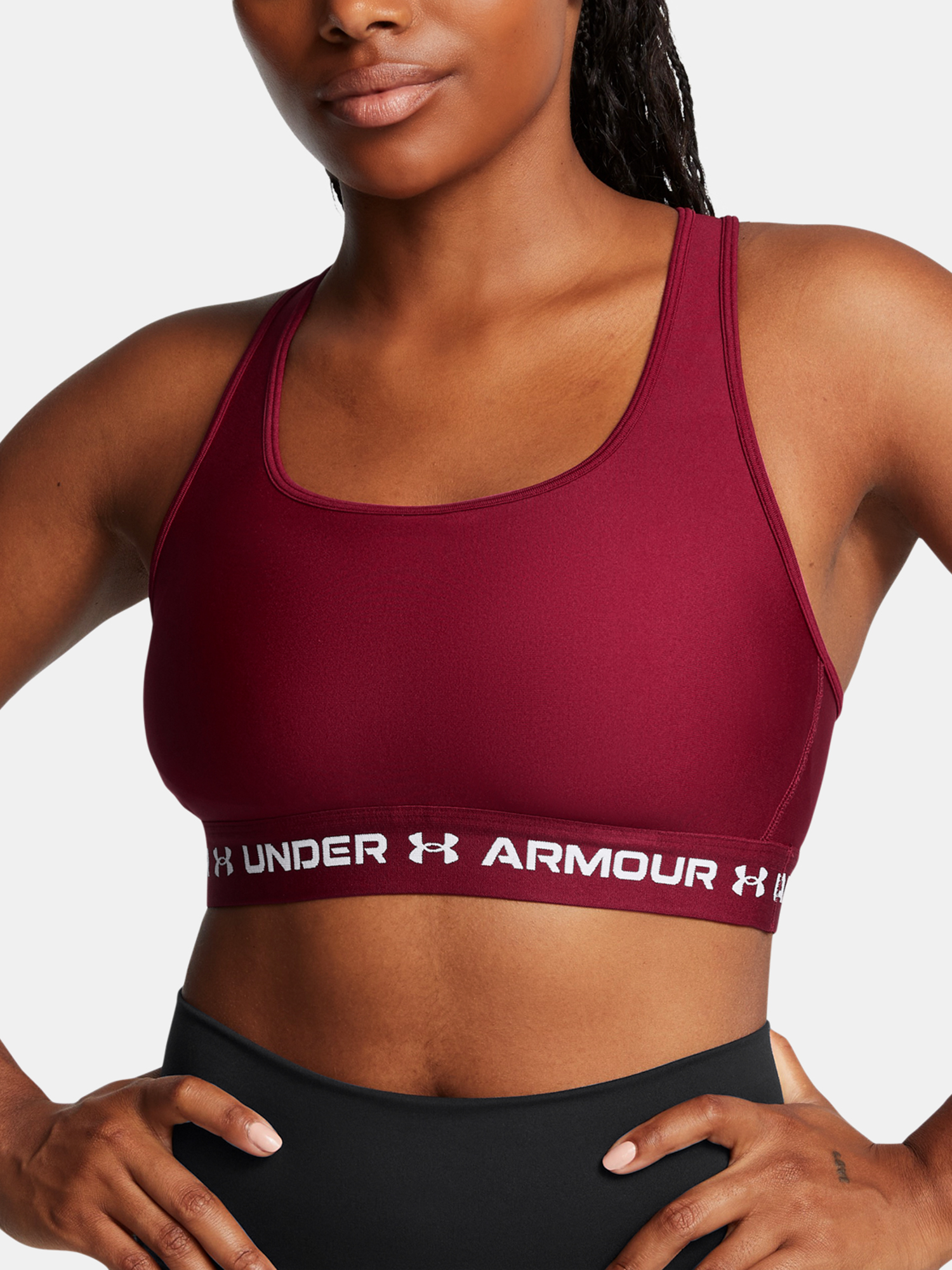 Women's Bra Under Armour Crossback Mid Bra-RED - Women's