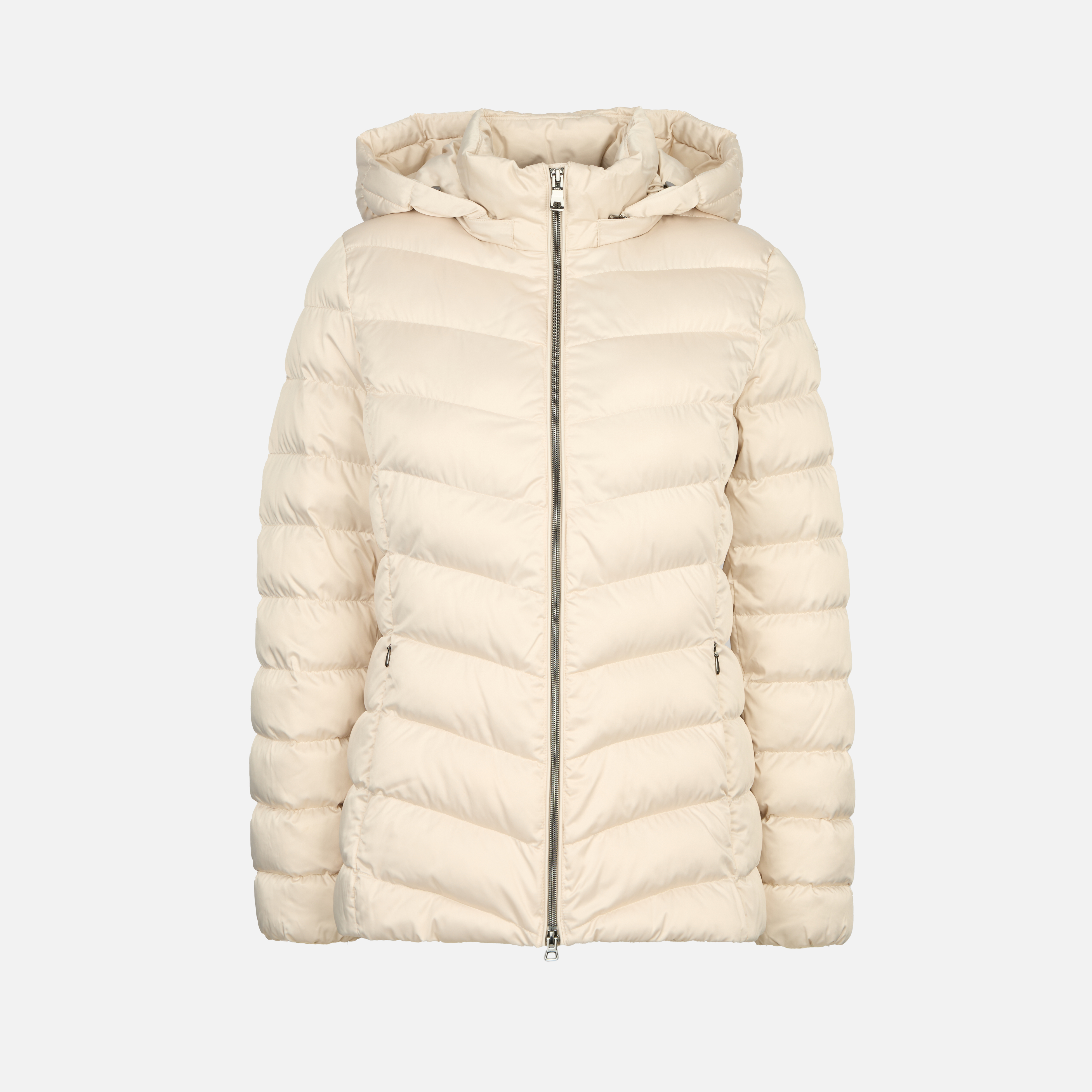 Women's Cream Quilted Jacket Geox Zosma - Women's