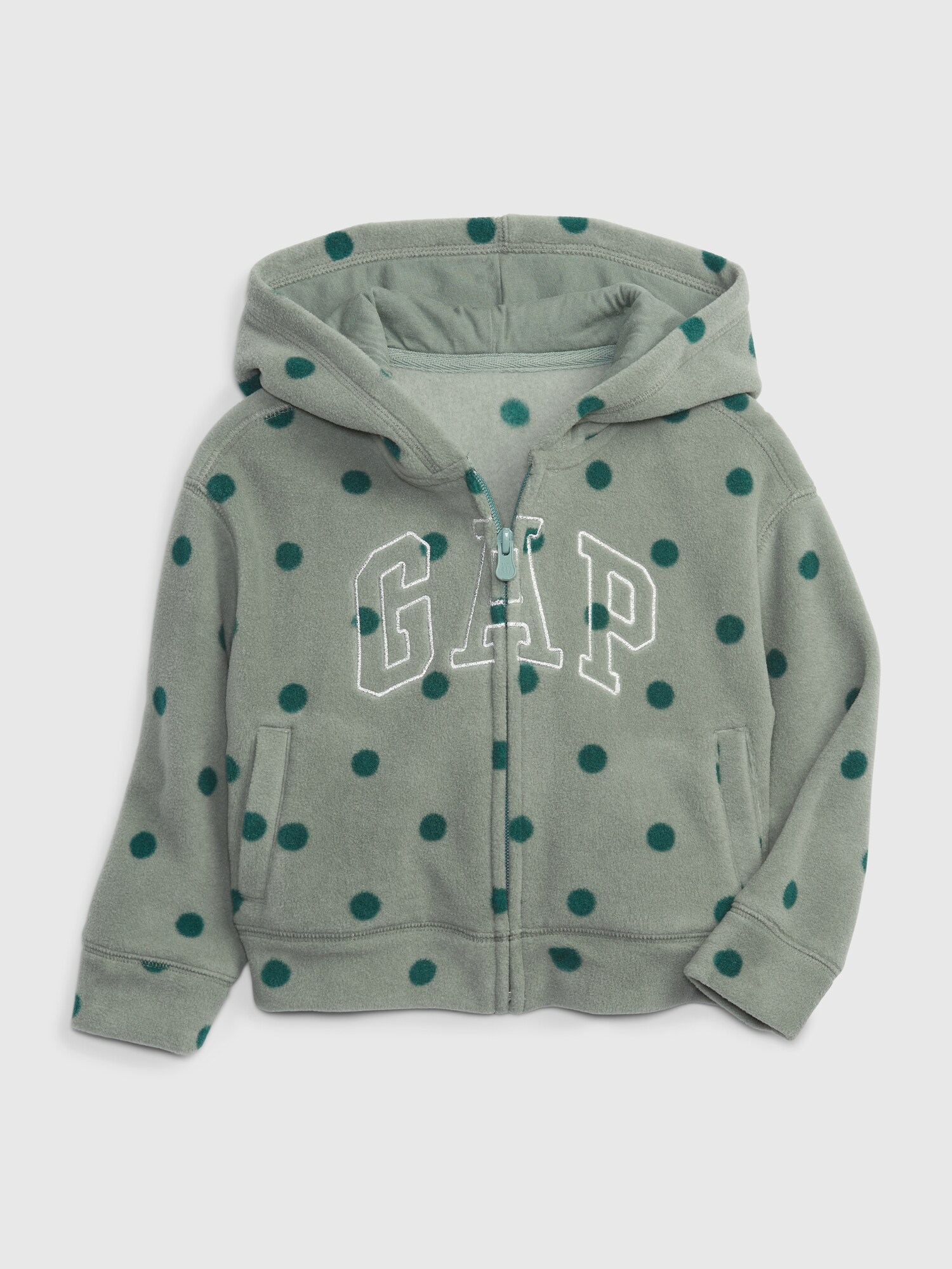 GAP Children's Fleece Sweatshirt Polka Dot Logo - Girls