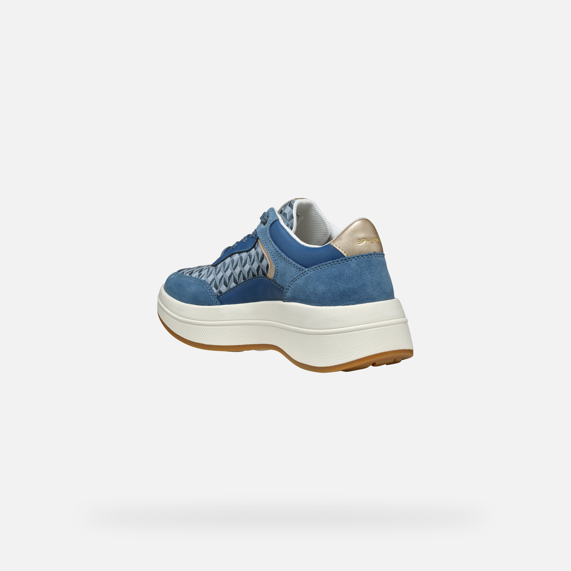 Light blue women's sneakers Geox Spherica ECUB-3 - Women's