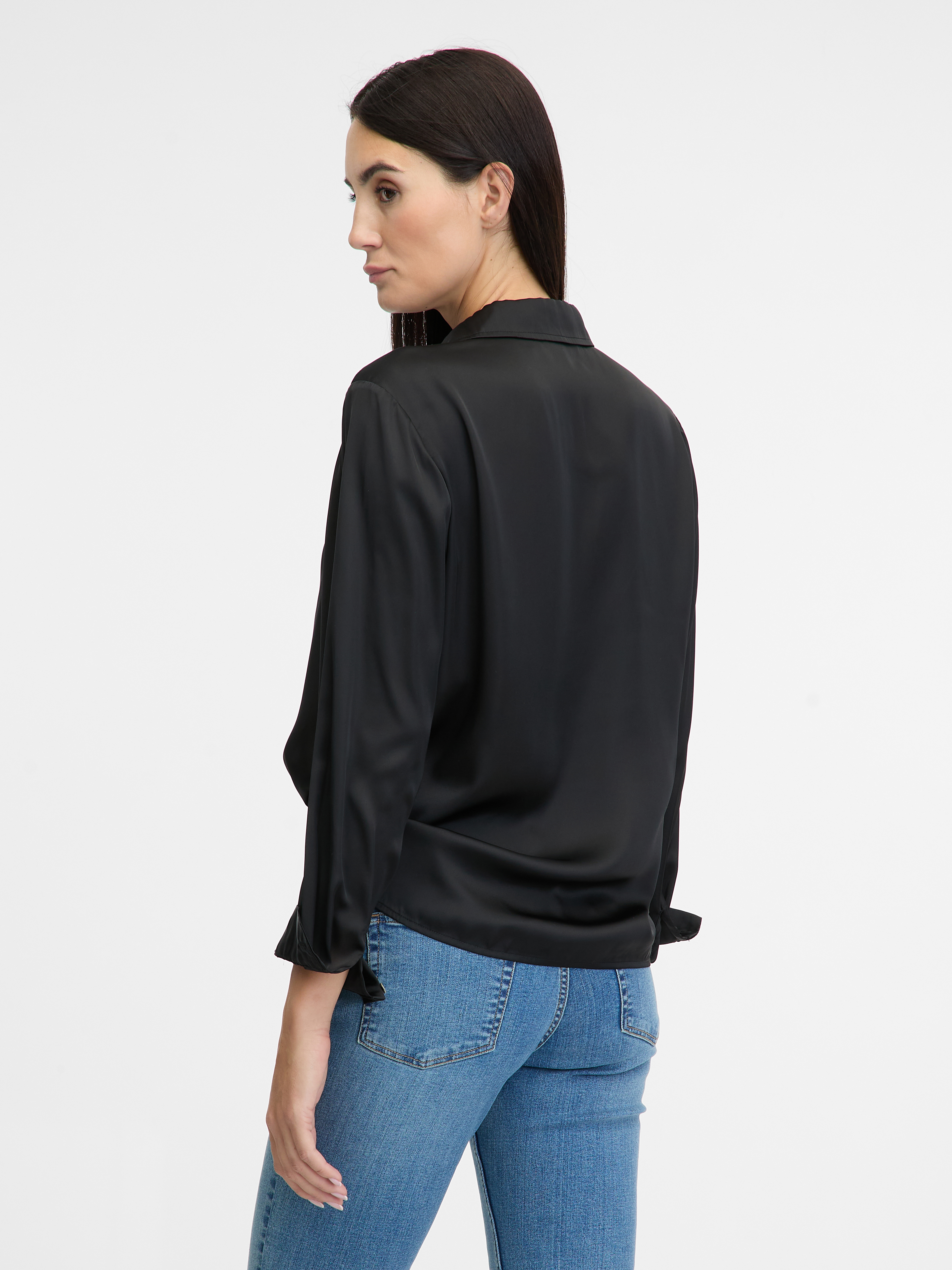 Black women's shirt with collar ORSAY - Women's