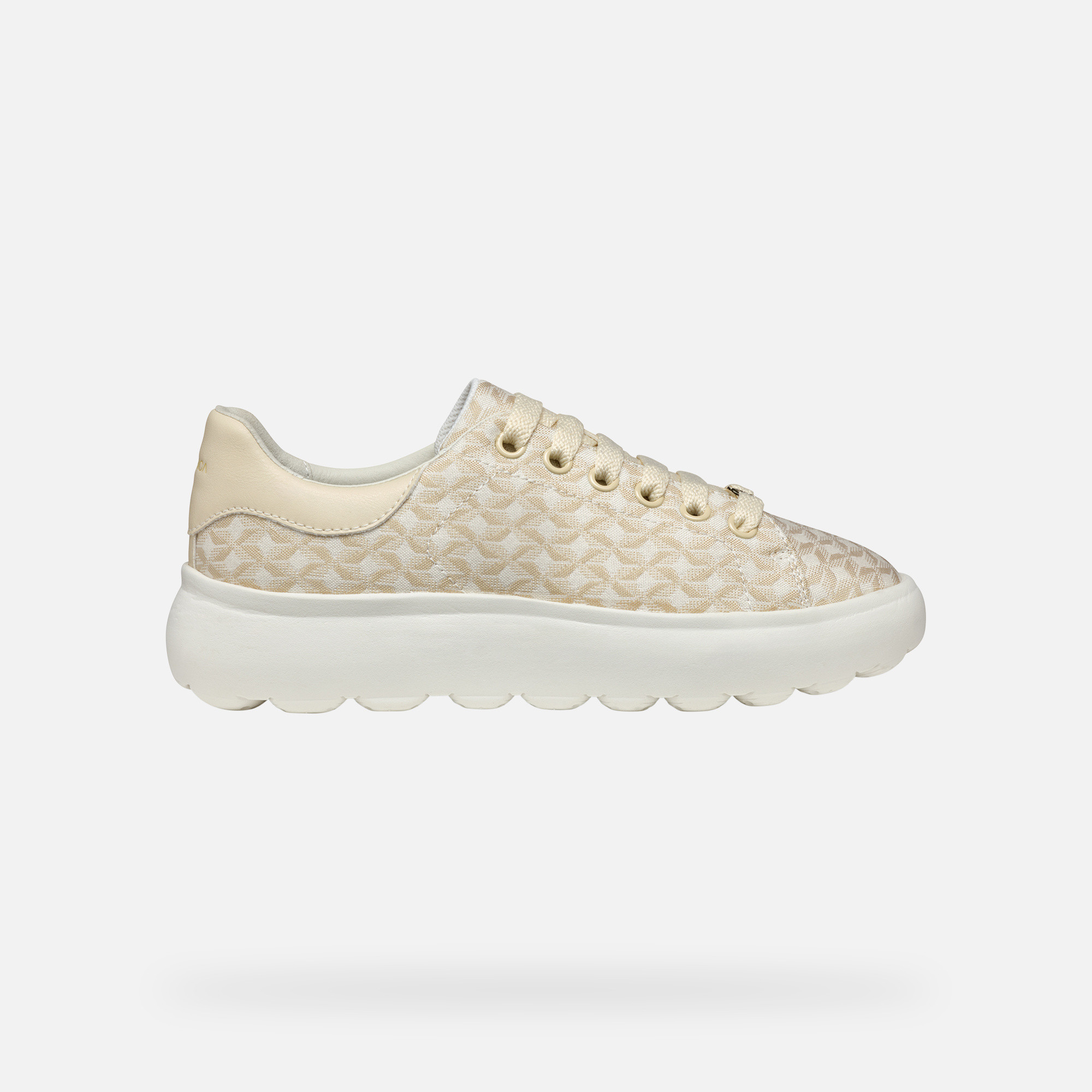 Cream women&#039;s sneakers Geox Spherica EC4.1 - Women&#039;s