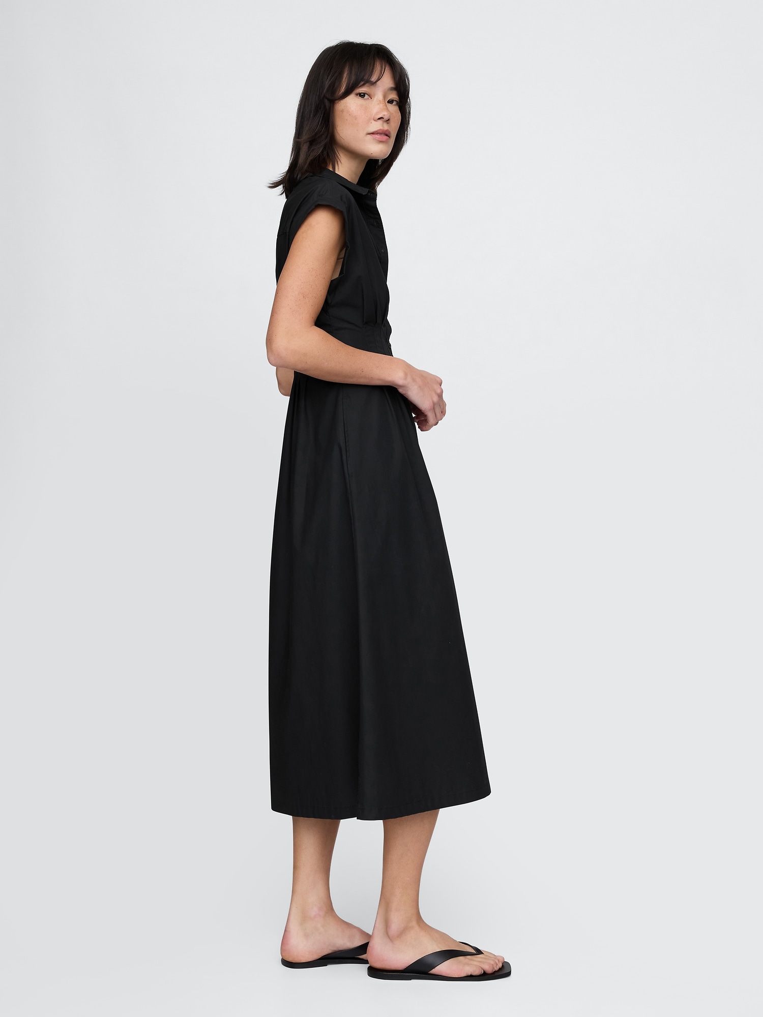 GAP Shirt poplin midi dress - Women's