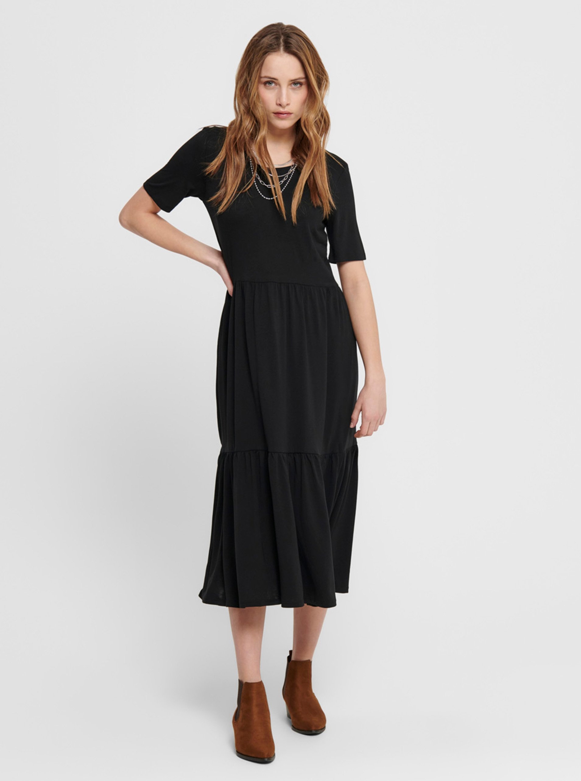 Jacqueline de Yong Dalila Black Maxi dress