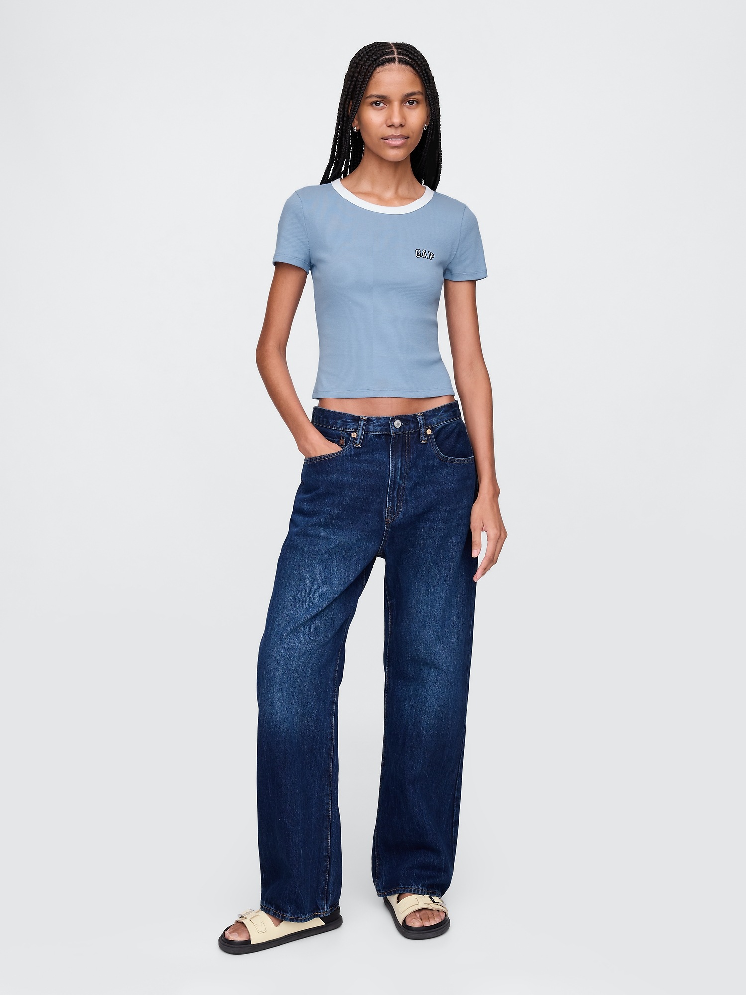 GAP Ribbed crop t-shirt - Women&#039;s
