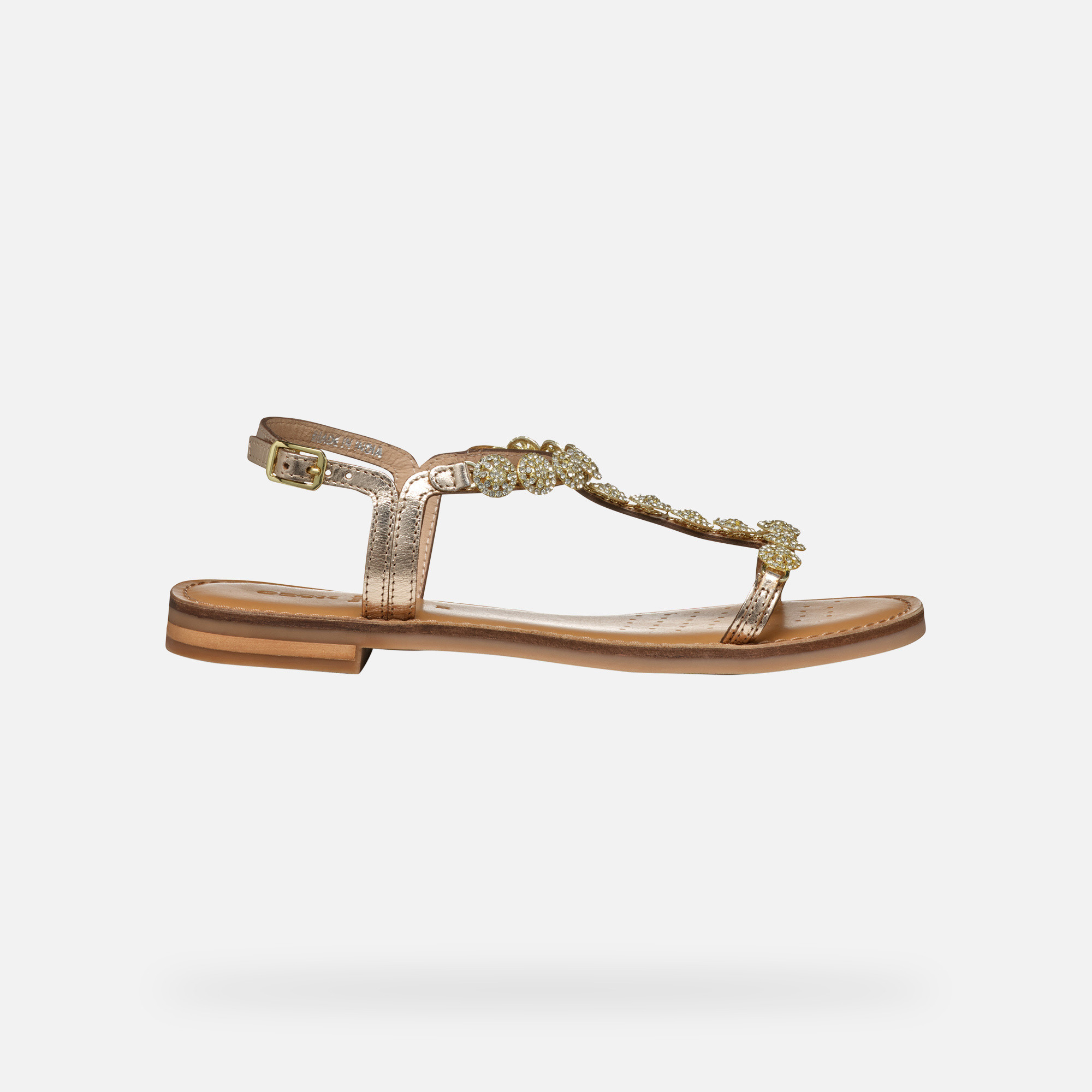 Gold women's sandals Geox Maddalusiac - Women's
