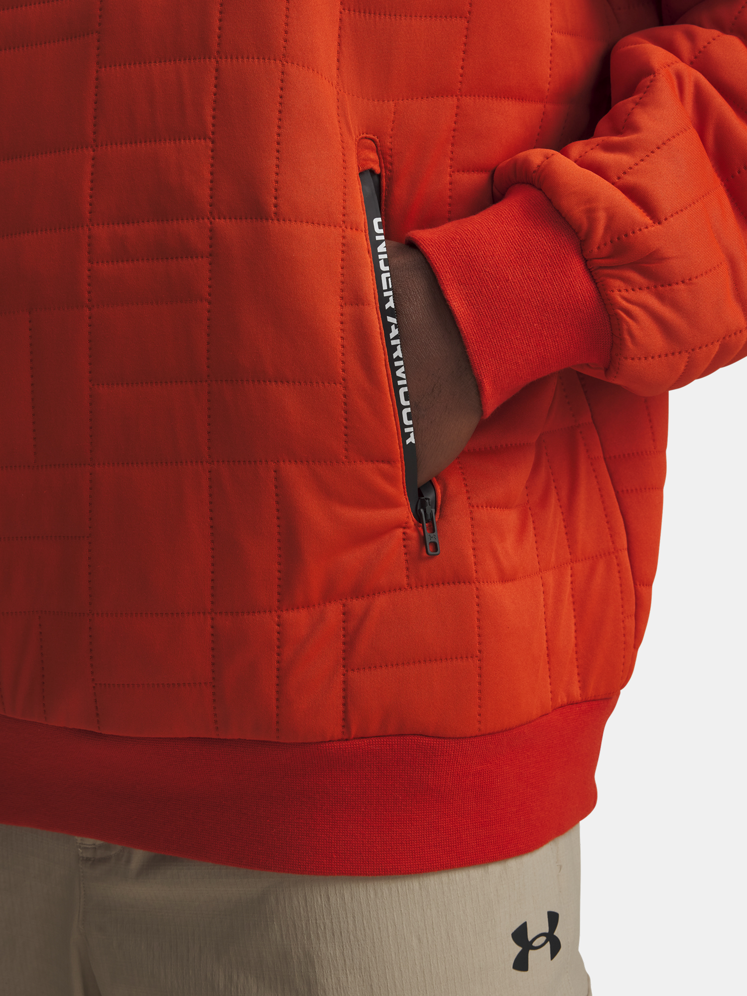 Men's Under Armour UA Unstoppable Flc Txtr Hdy-ORG Sweatshirt - Mens