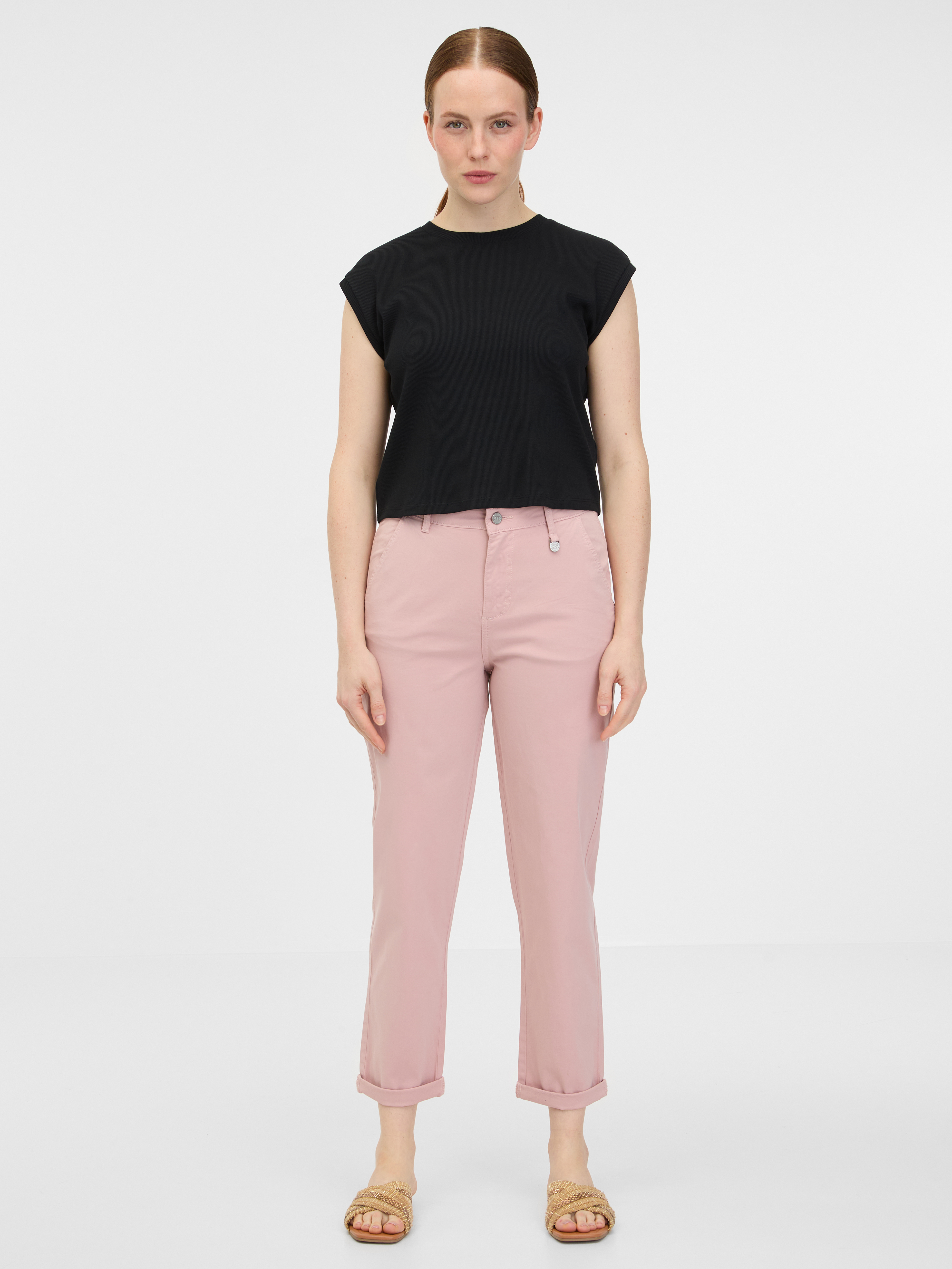 Orsay Light pink women's trousers - Women's