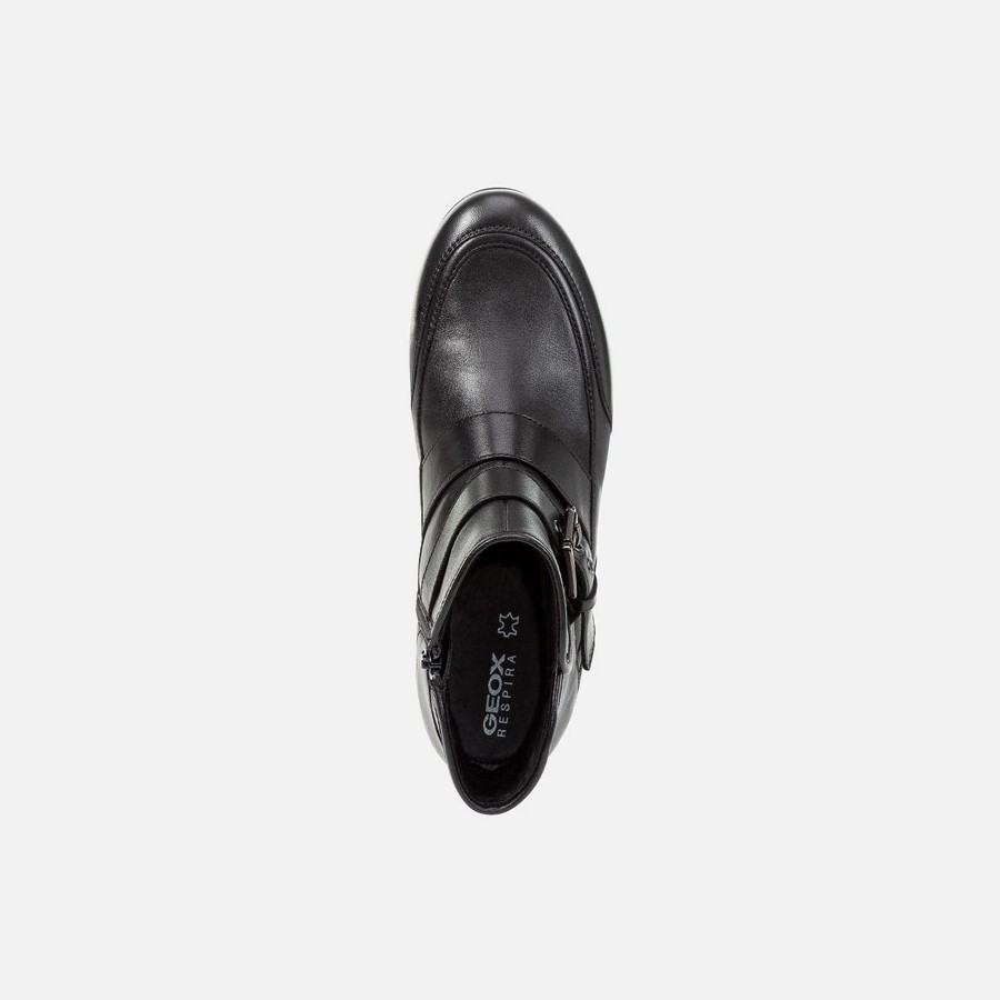 Black women's ankle boots Geox New Moena - Women's