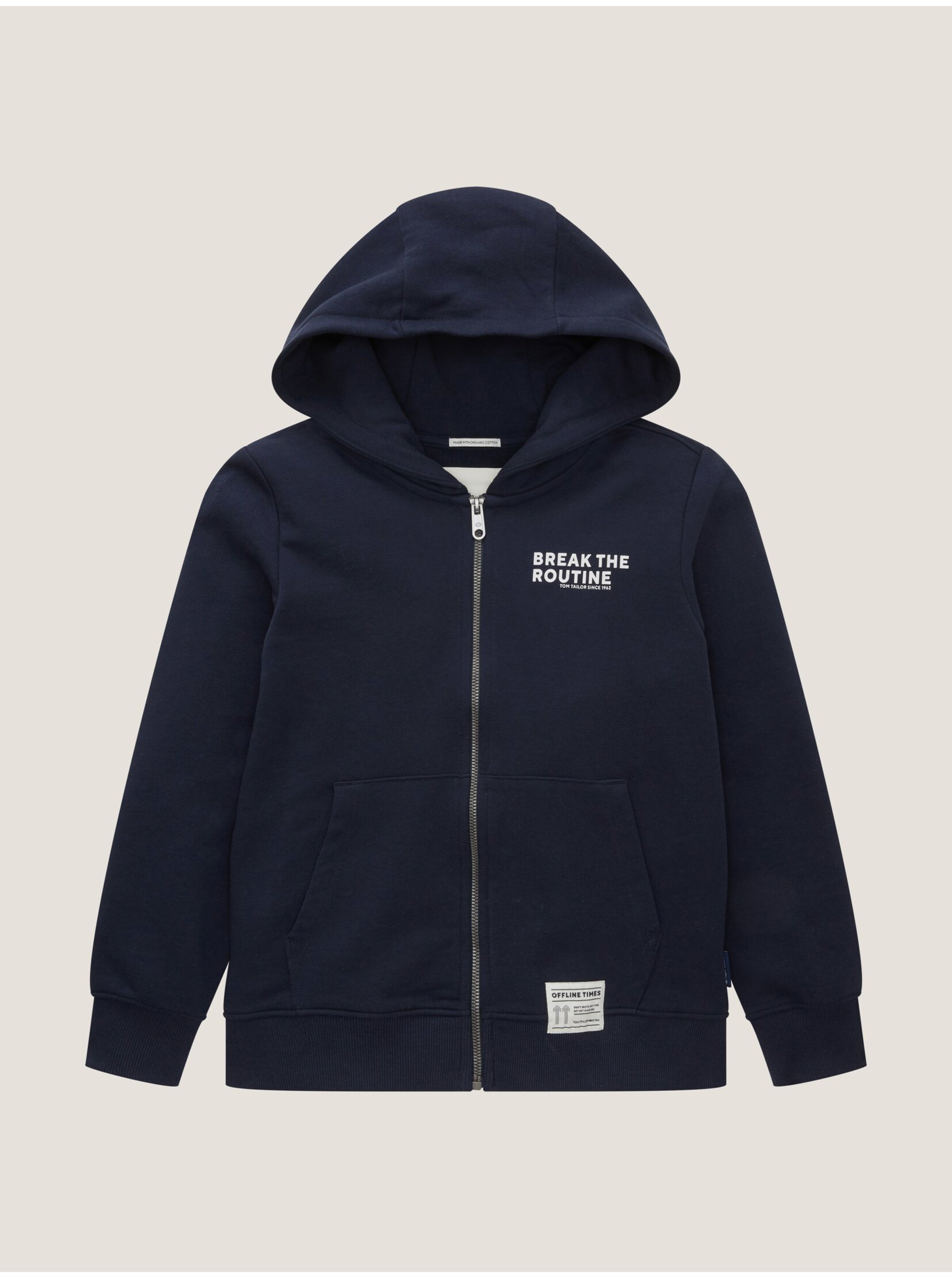 Dark blue Boys' Zippered Hoodie Tom Tailor - Boys