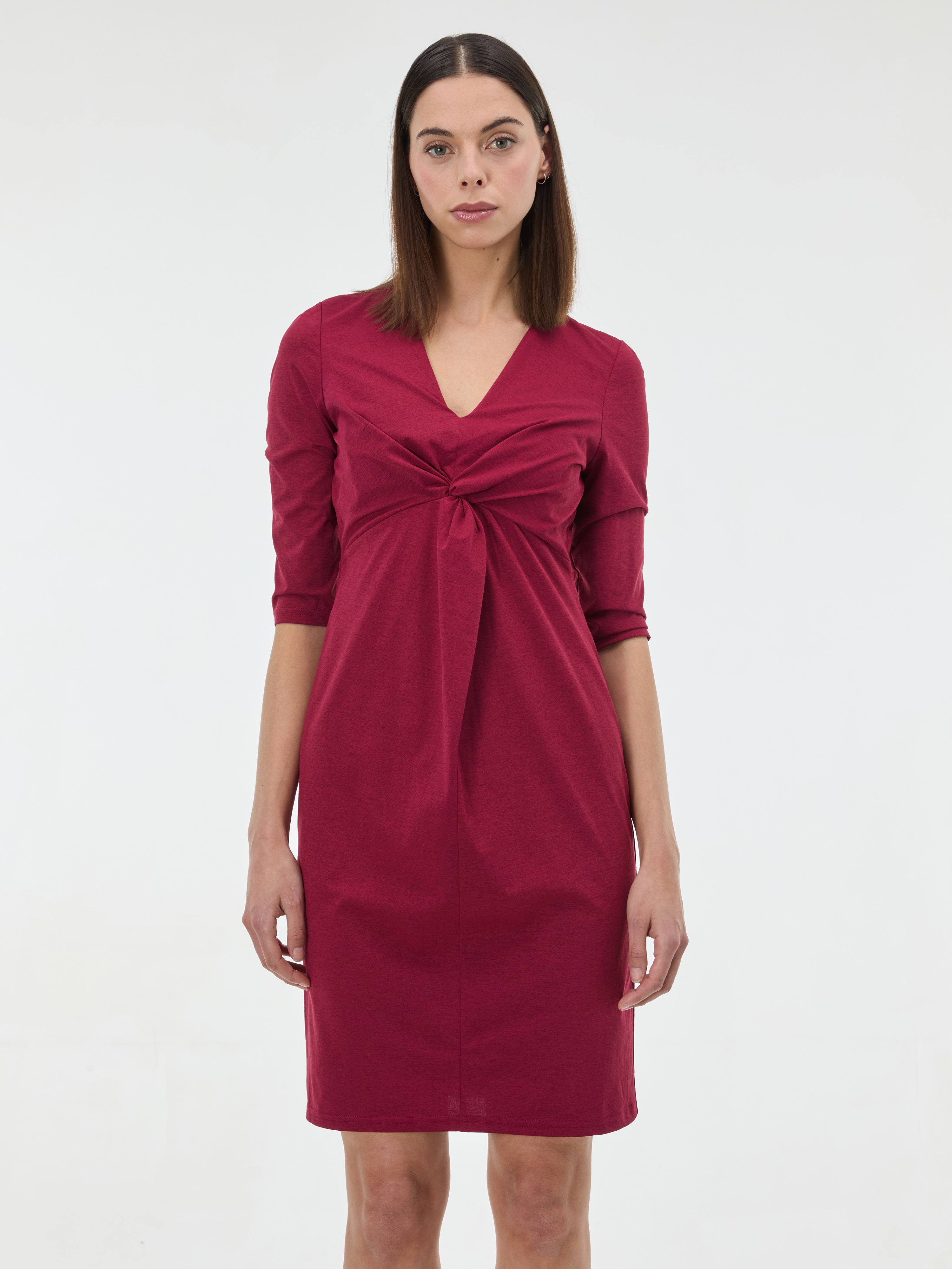 Бордо рокля тип „калъф“ ORSAY