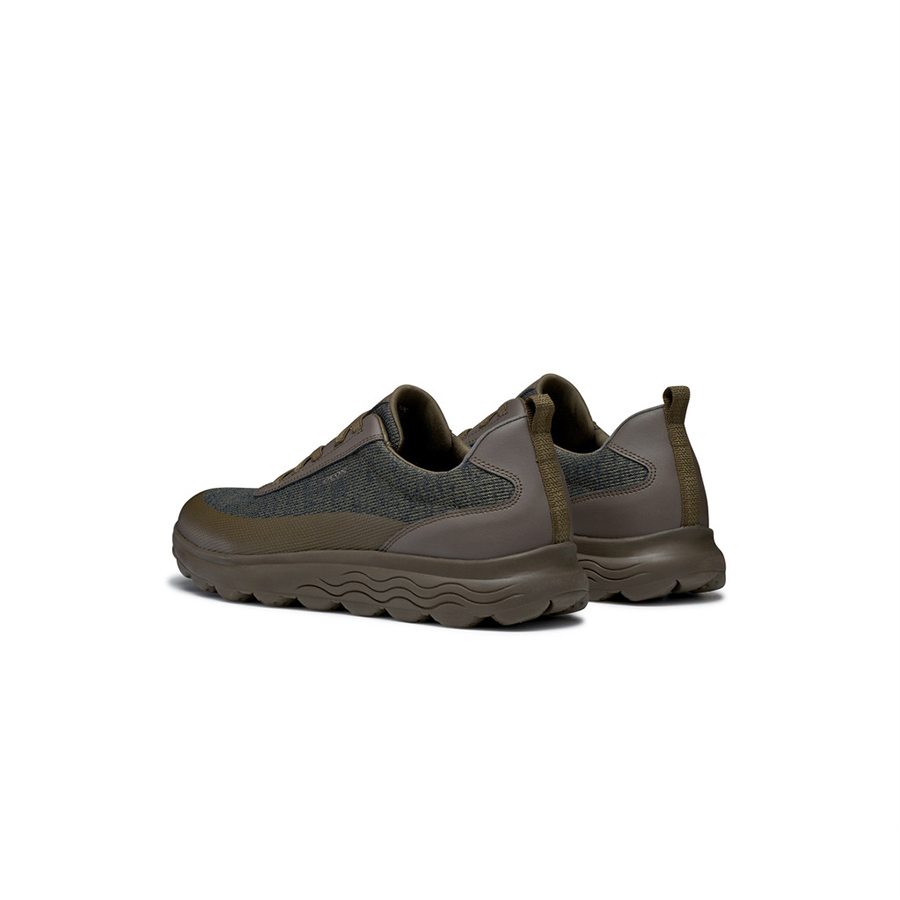 Khaki Men's Geox Spherica Sneakers - Mens