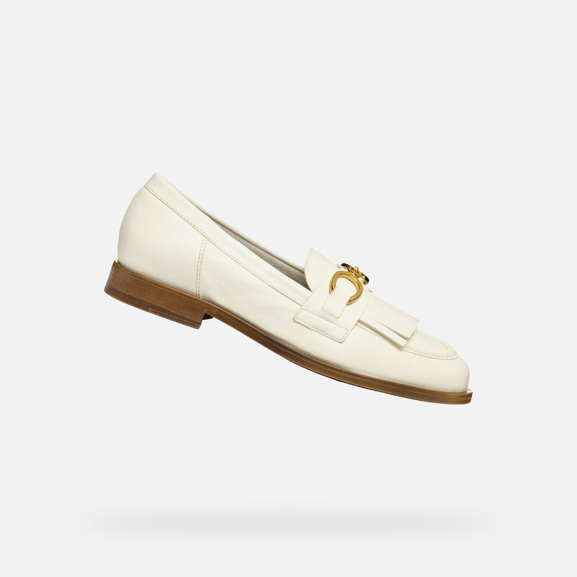 Cream women&#039;s moccasins Geox Prometya - Women&#039;s